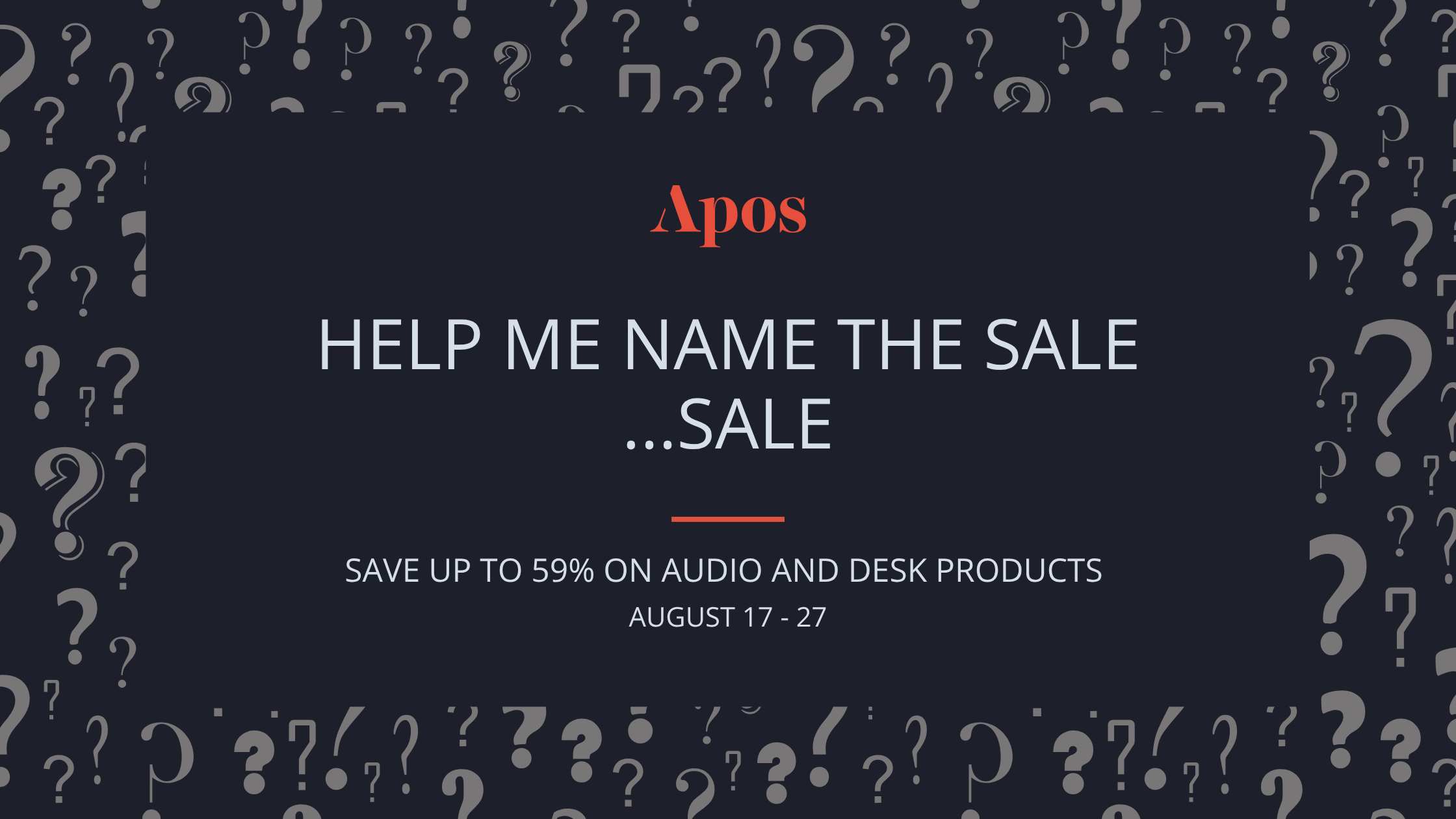 Help Me Name the Sale Announcement