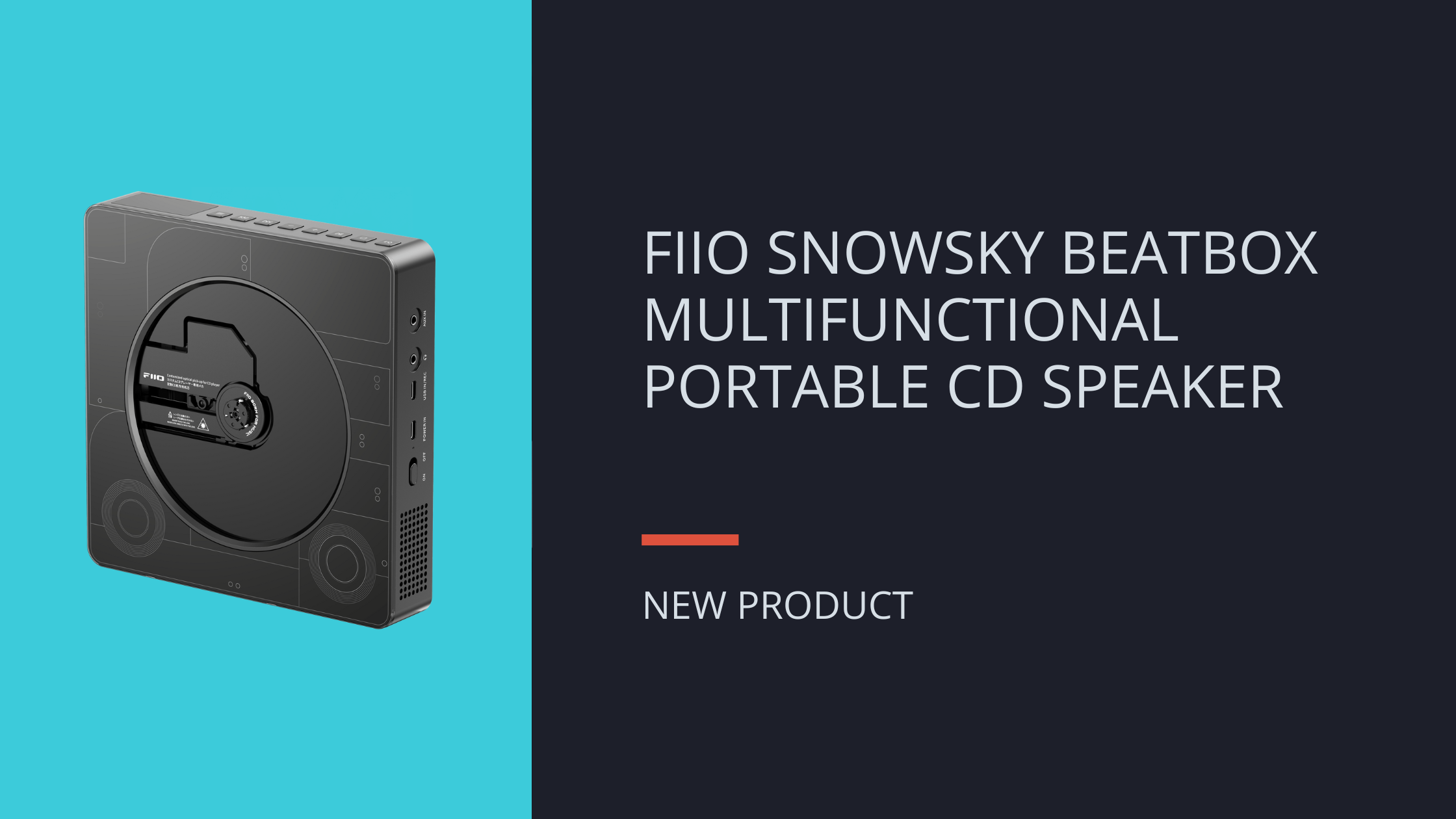 NEW: FIIO SNOWSKY BEATBOX PORTABLE CD PLAYER