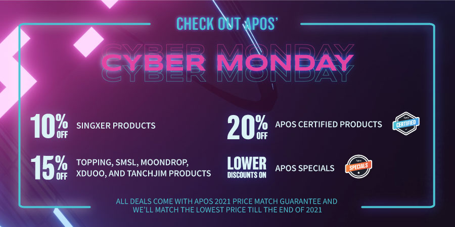 Apos Audio's Cyber Monday Sales