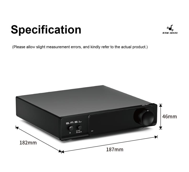 SMSL RAW-MHA1 Professional Digital High Power Amplifier