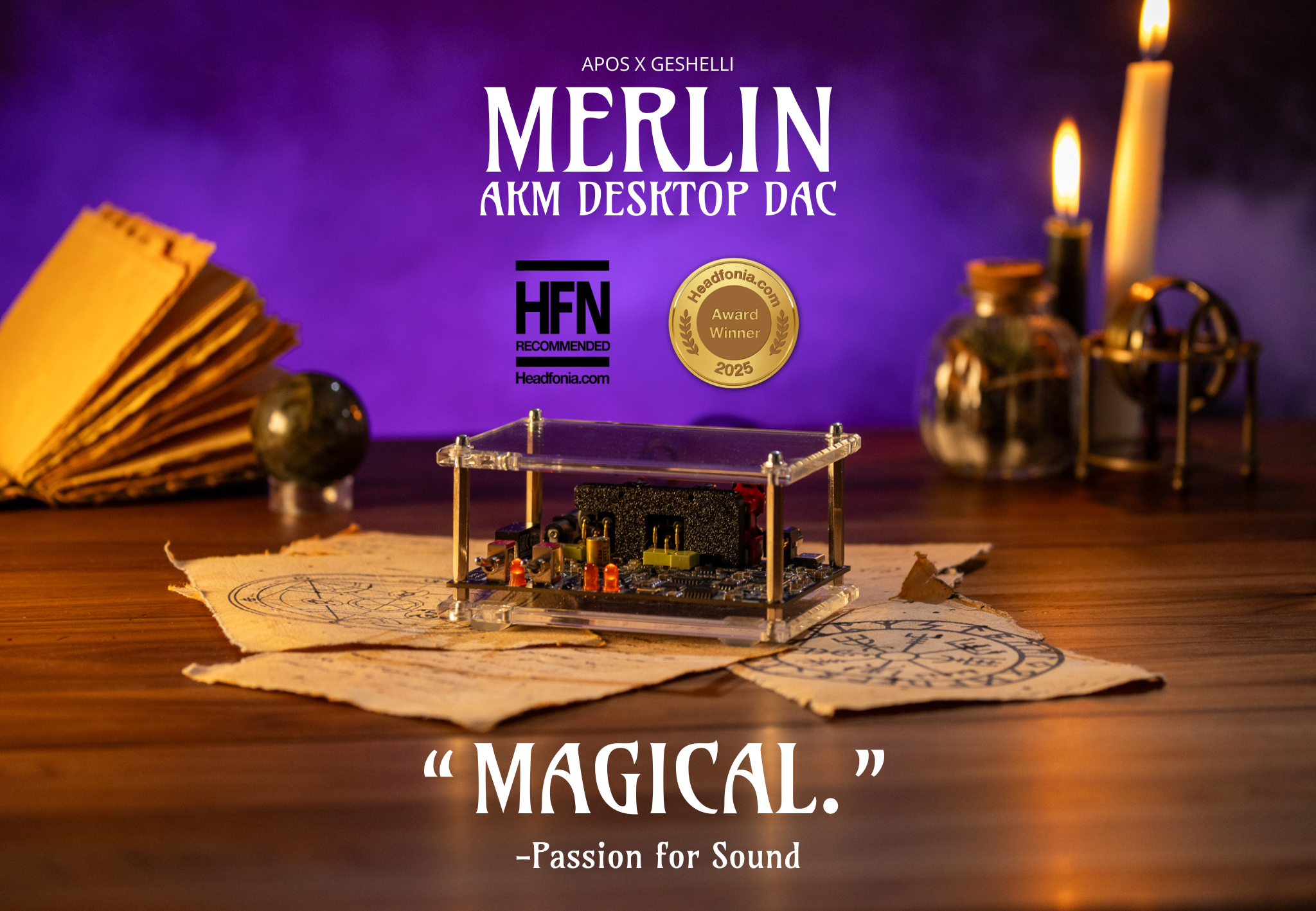 Apos x Geshelli Merlin AKM Desktop DAC
