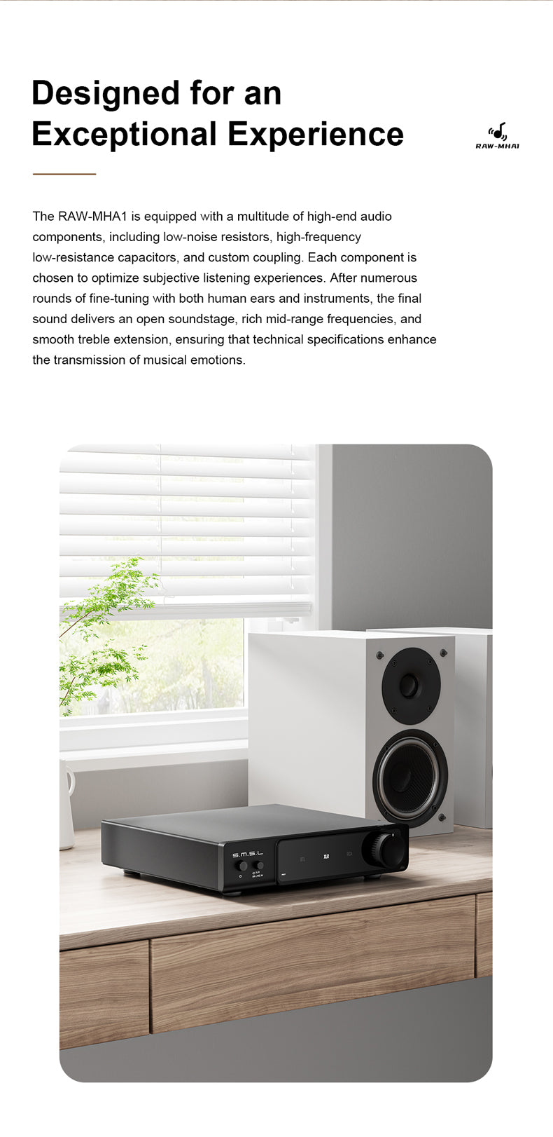 SMSL RAW-MHA1 Professional Digital High Power Amplifier