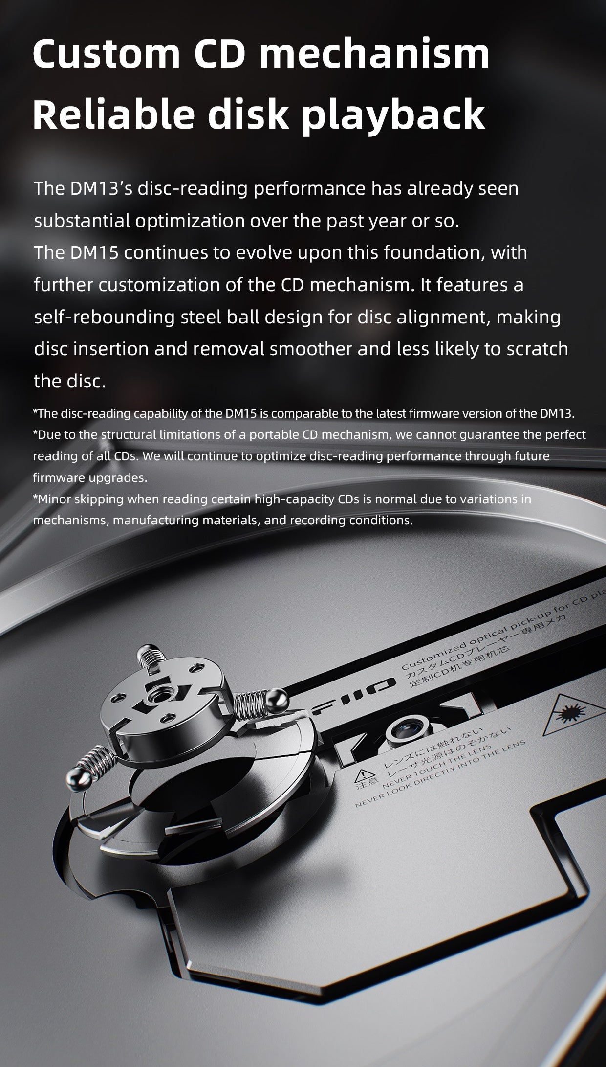 FIIO DM15 Portable Stereo CD Player