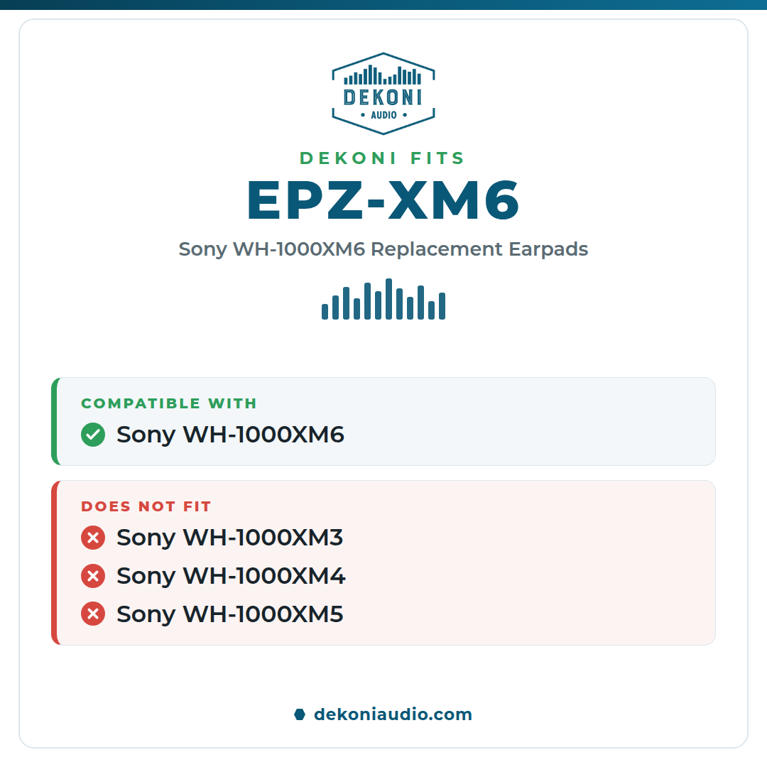 Replacement Earpads for Sony WH1000Xm6 Headphones