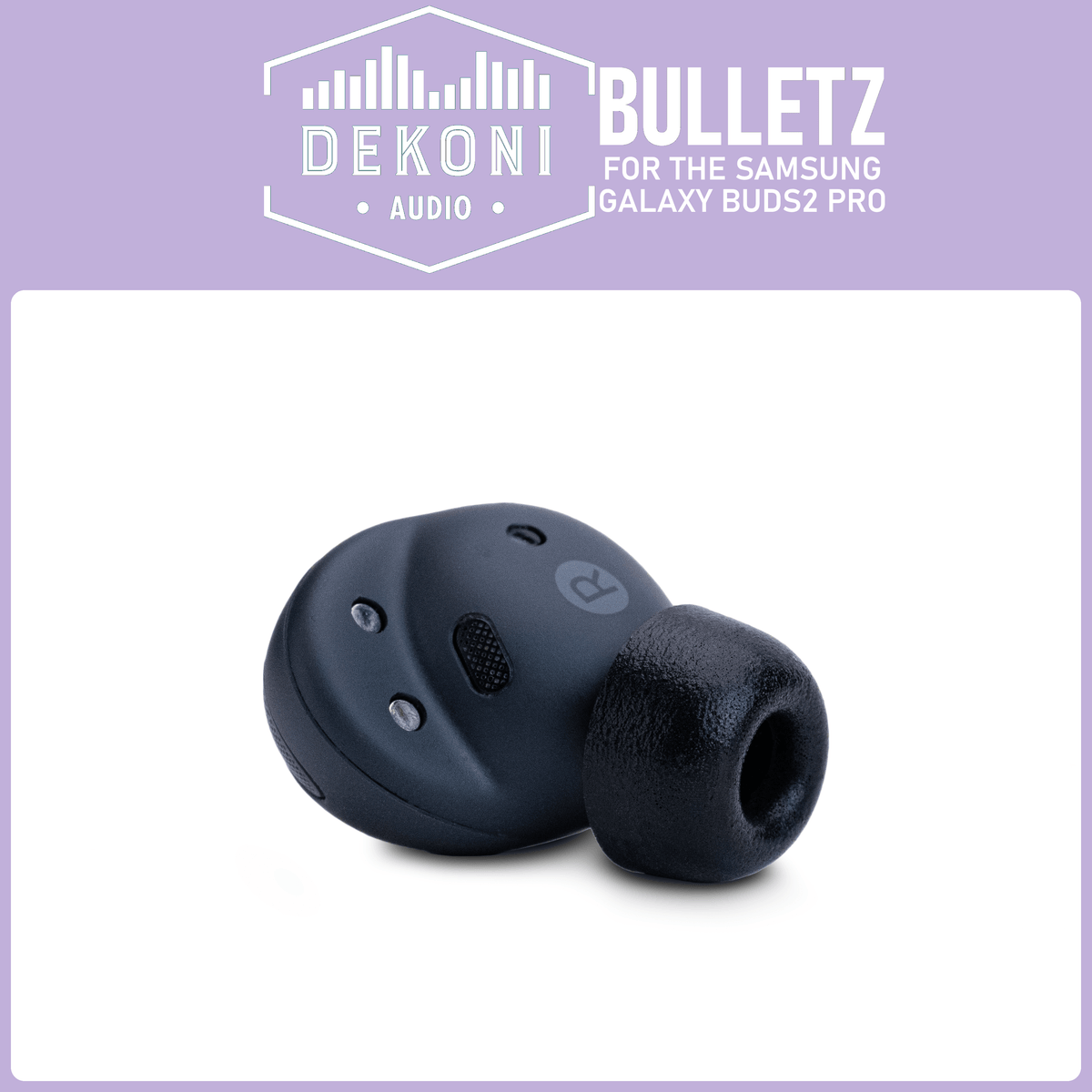 Memory Foam Isolation Earphone Tips Black - Samsung Galaxy Buds2 Pro