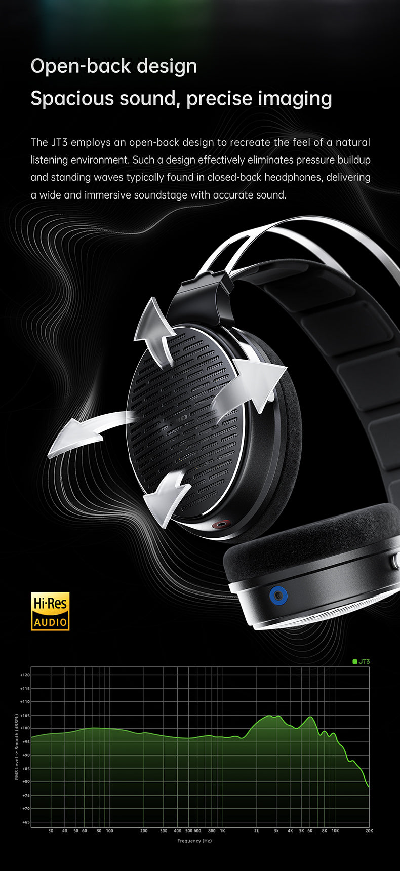 FiiO JadeAudio JT3 50mm Dynamic Driver Headphones