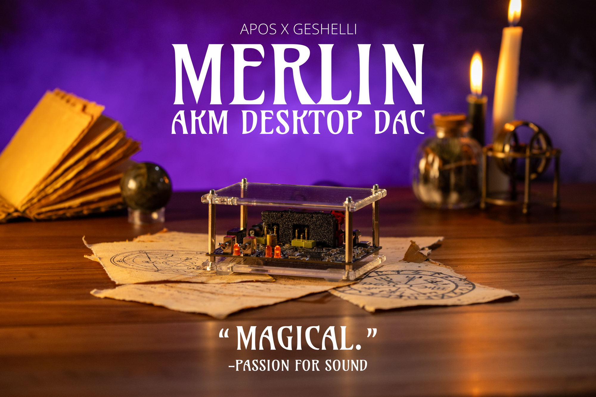 Apos x Geshelli Merlin AKM Desktop DAC