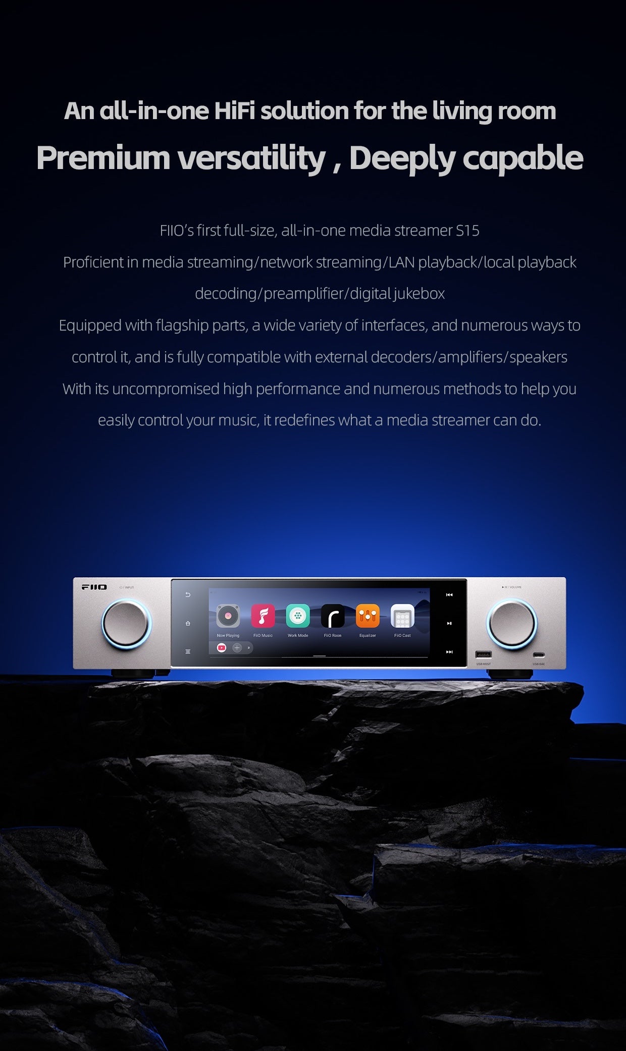 FIIO S15 Desktop High-Res Audio Streamer