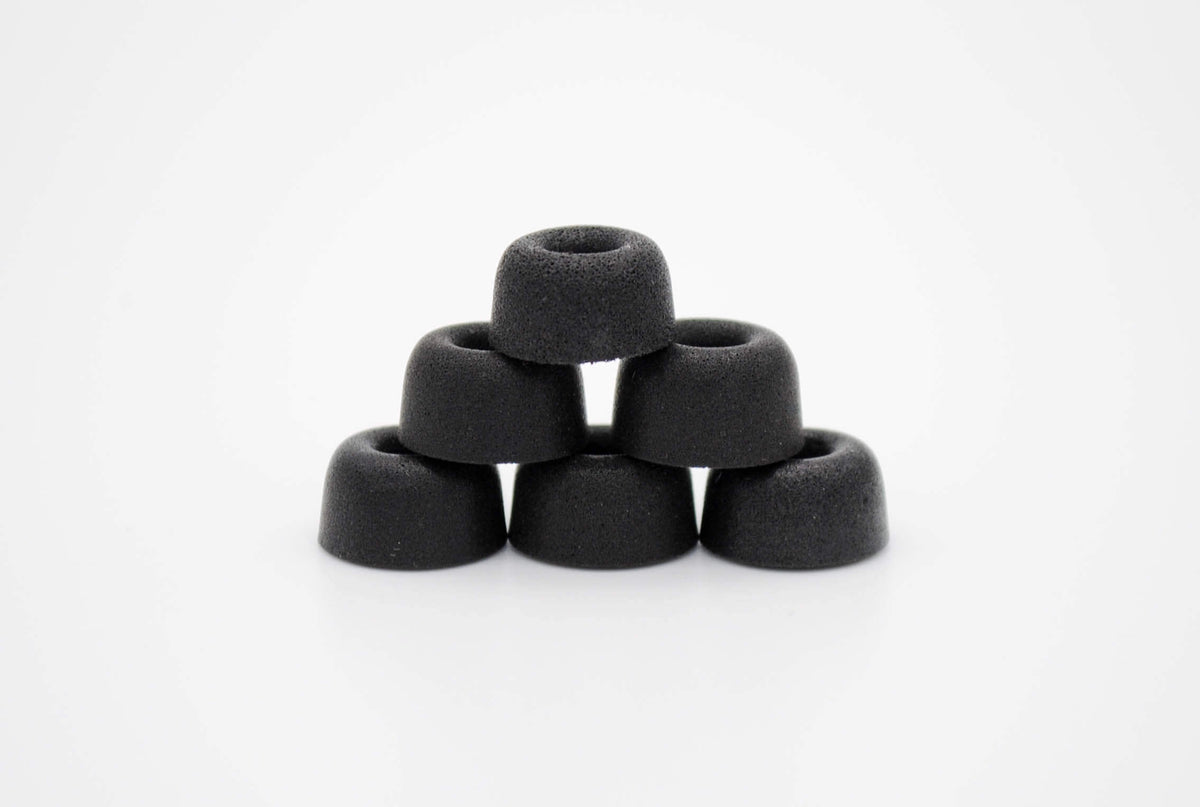 Premium Memory Foam Isolation Earphone Tips Black - True Wireless