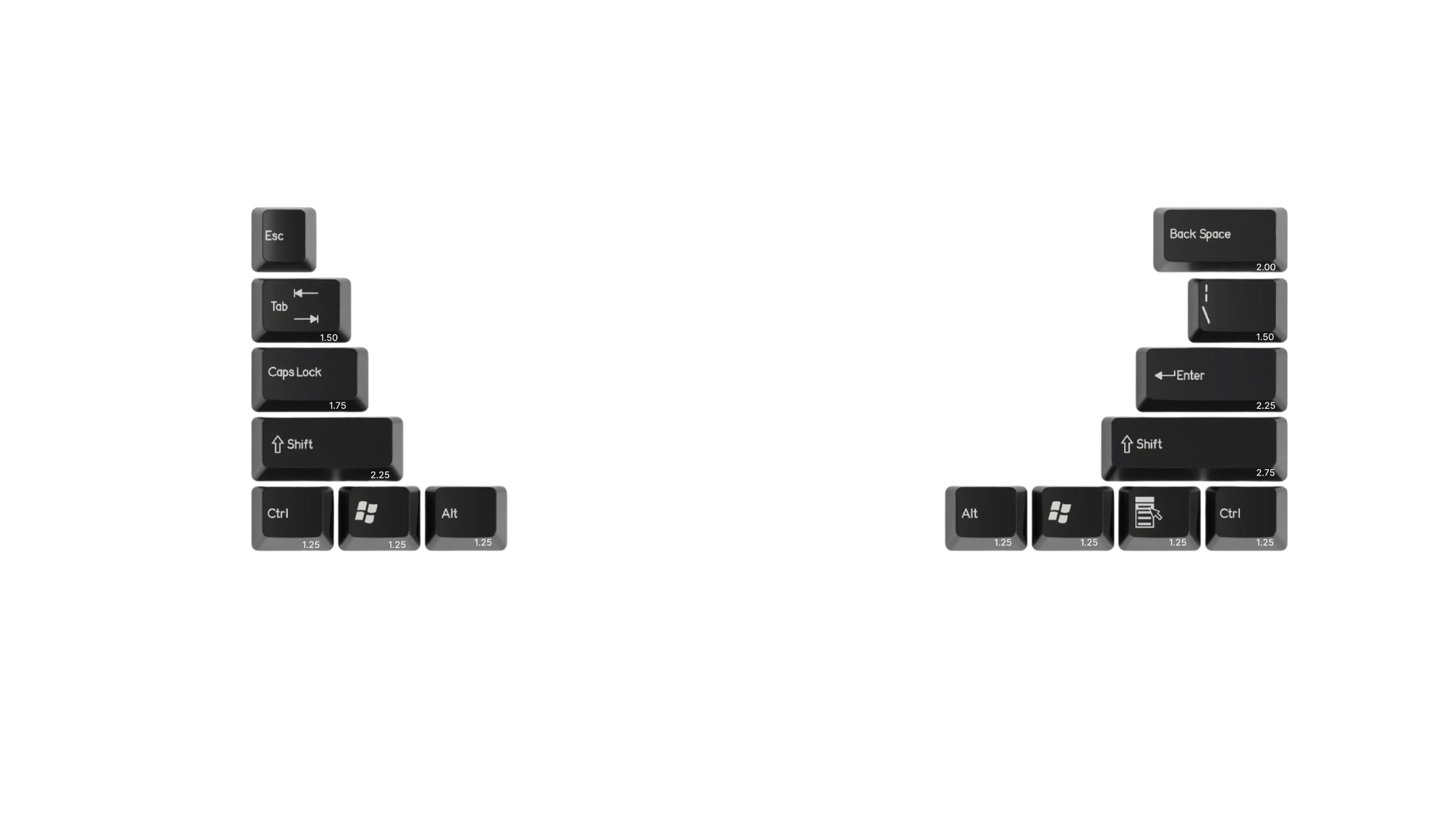 DCS Black & White Keycap Set