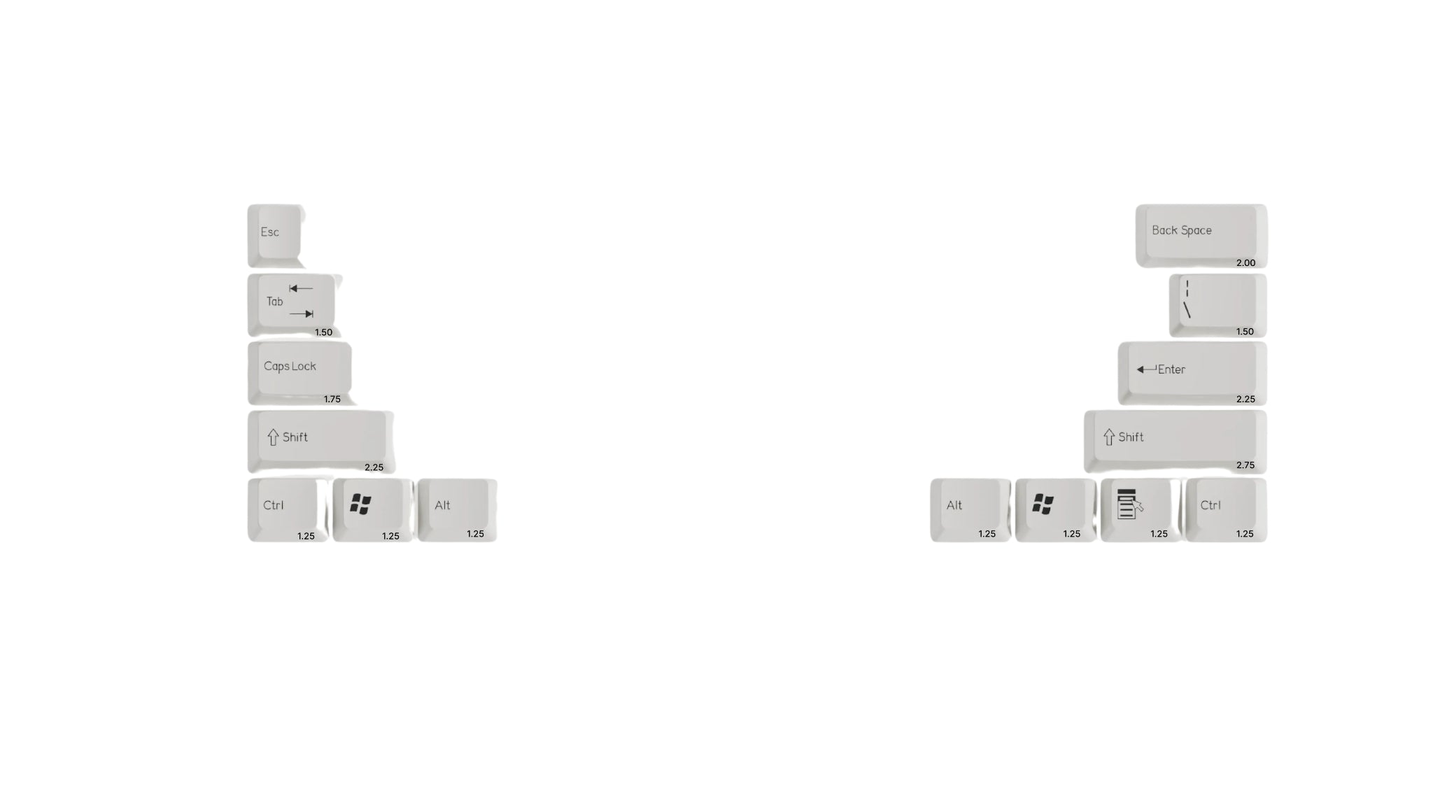 DCS Black & White Keycap Set