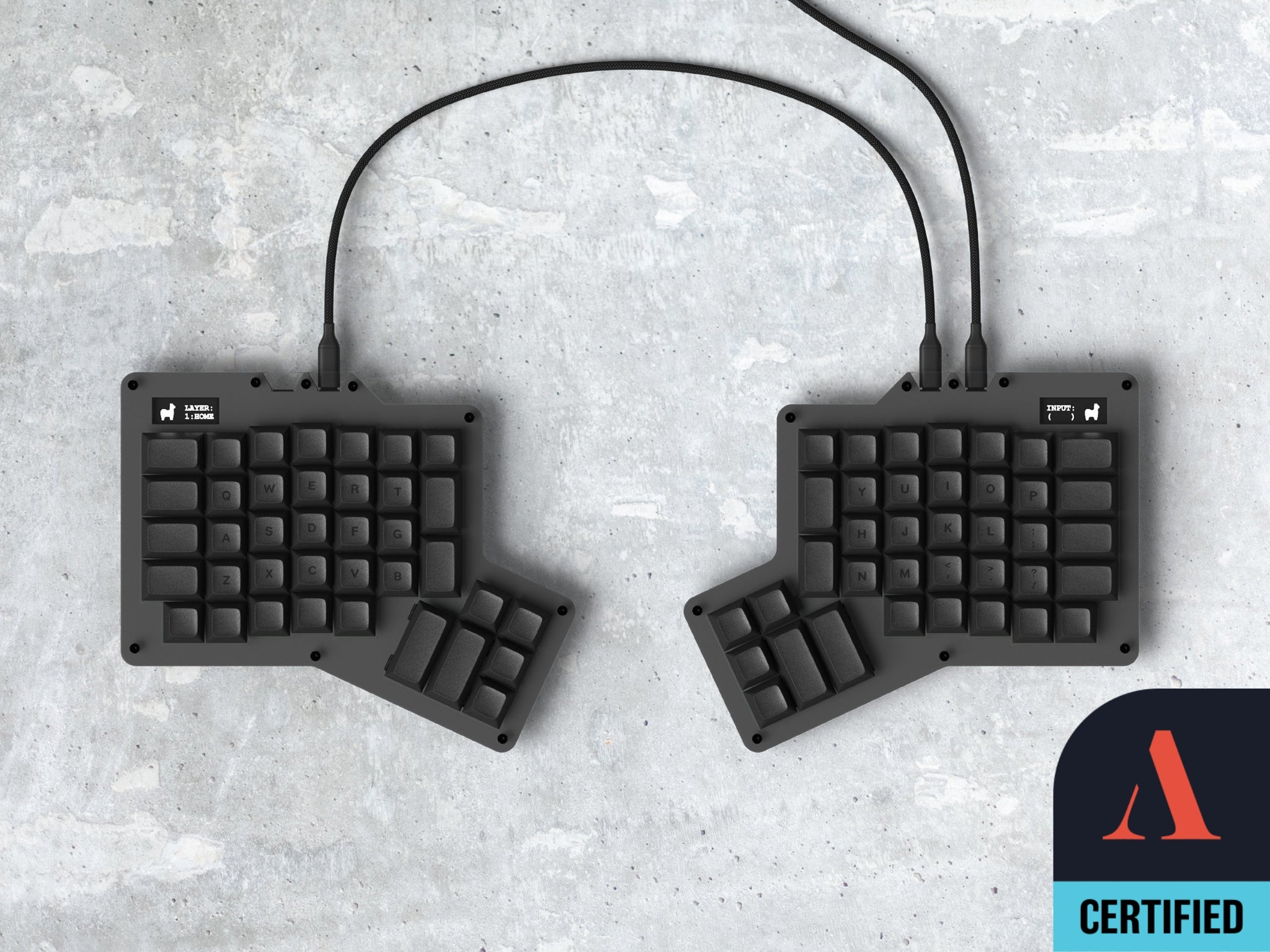 Apos Audio Alpaca Keyboards Mechanical Keyboards ErgoDox 76 "Hot Dox" V2 Mechanical Keyboard (Apos Certified)