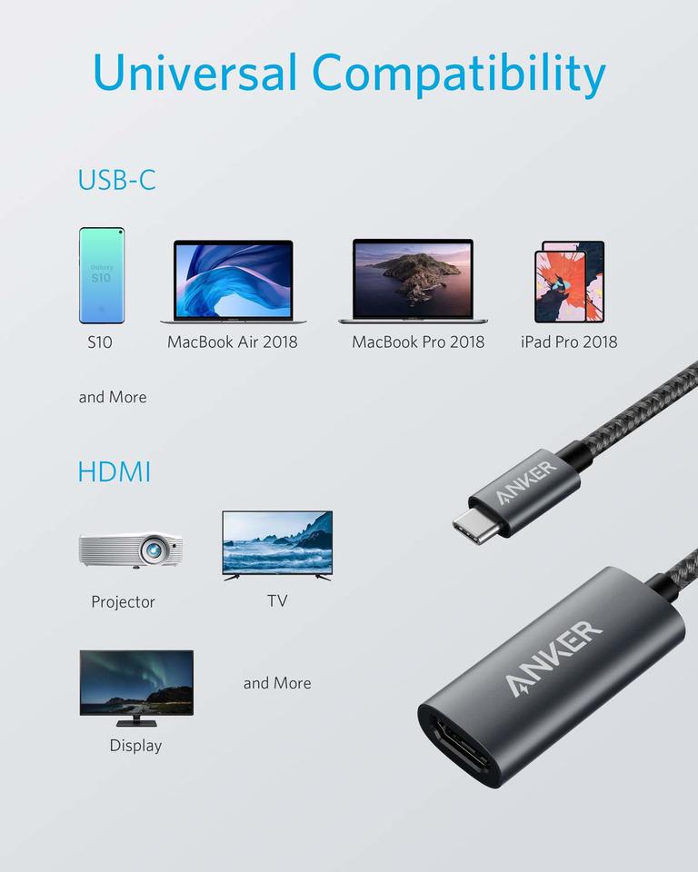 Apos Audio Anker Accessory Anker 310 USB-C Adapter (4K HDMI) Black
