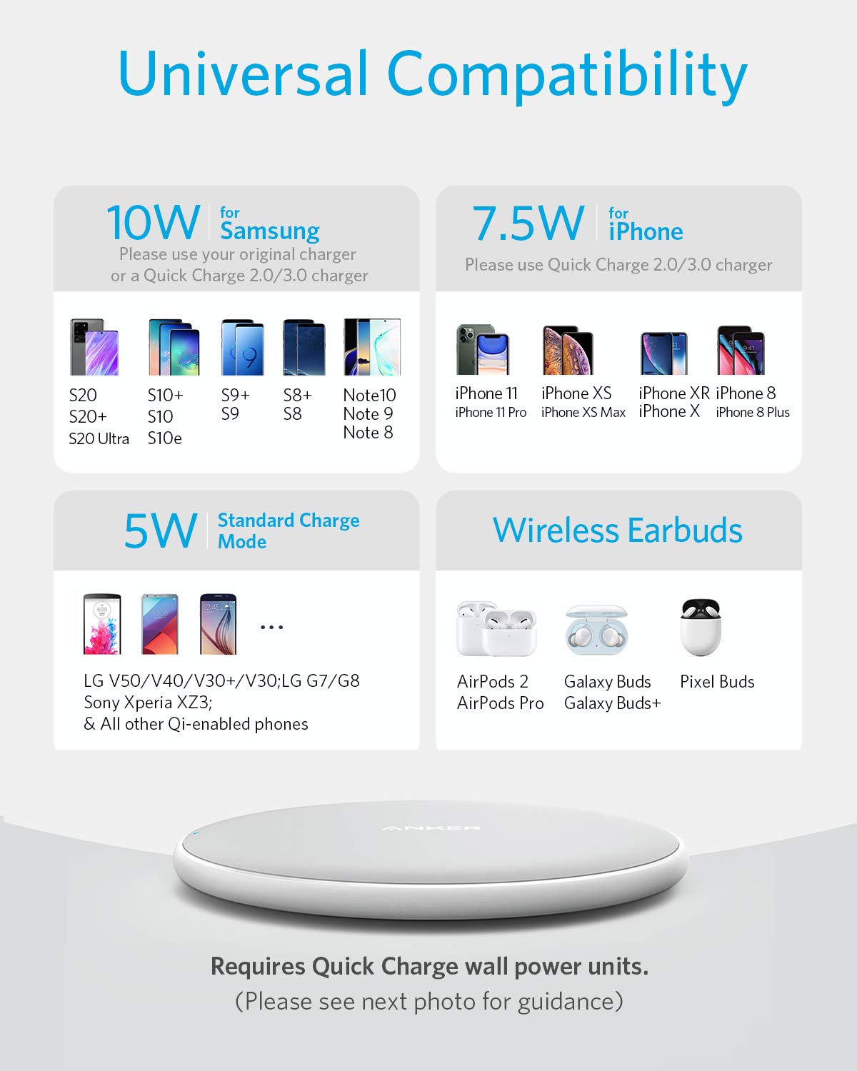 Apos Audio Anker Accessory Anker 313 Wireless Charger (Pad)