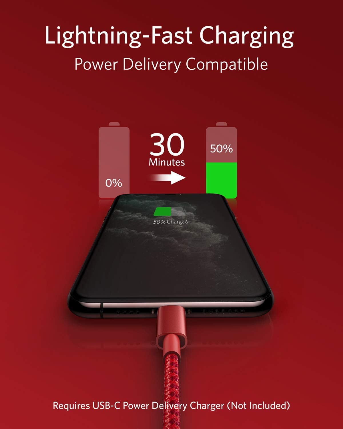 Apos Audio Anker Accessory Anker 331 USB-C to Lightning Cable