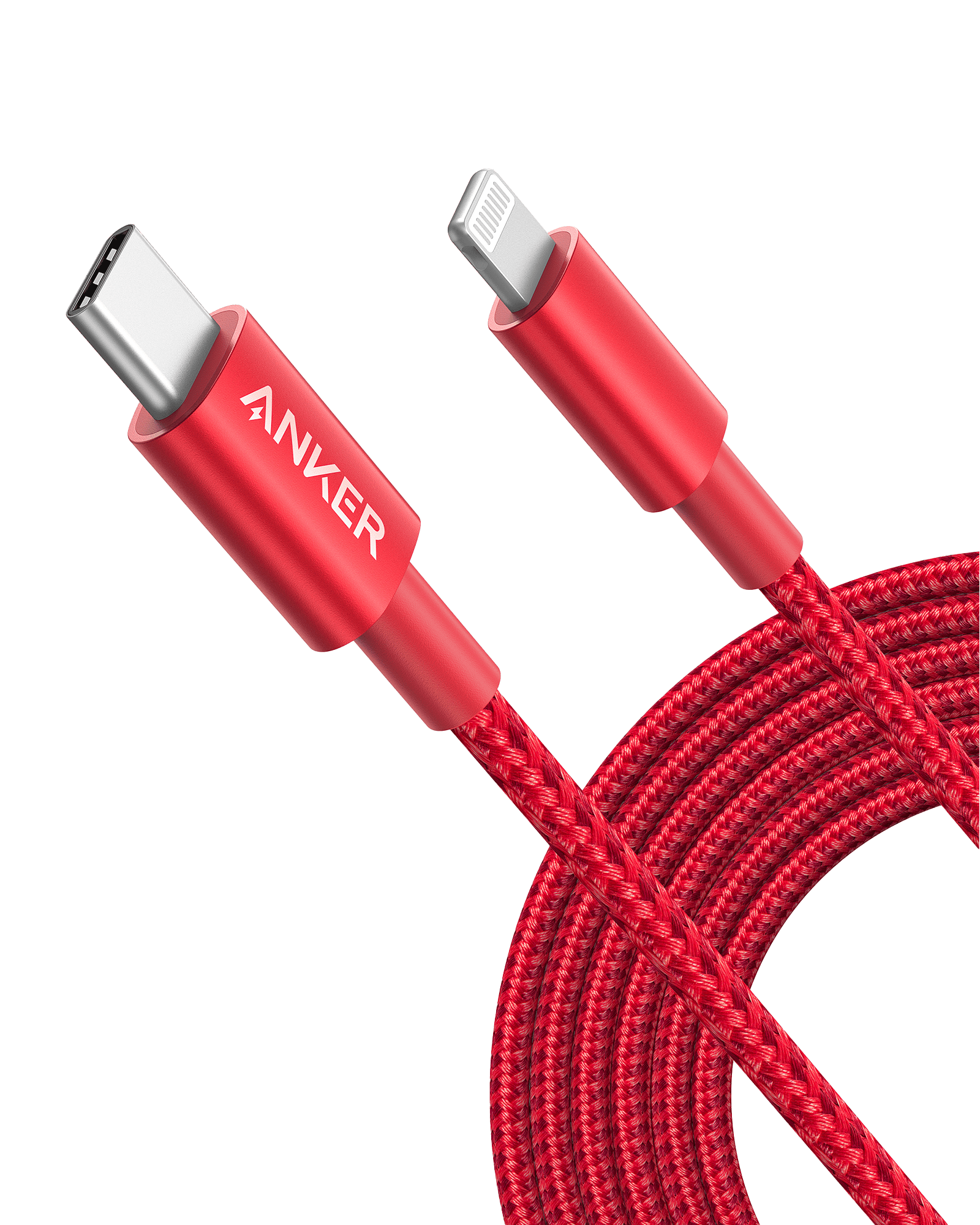 Apos Audio Anker Accessory Anker 331 USB-C to Lightning Cable Red / 10ft