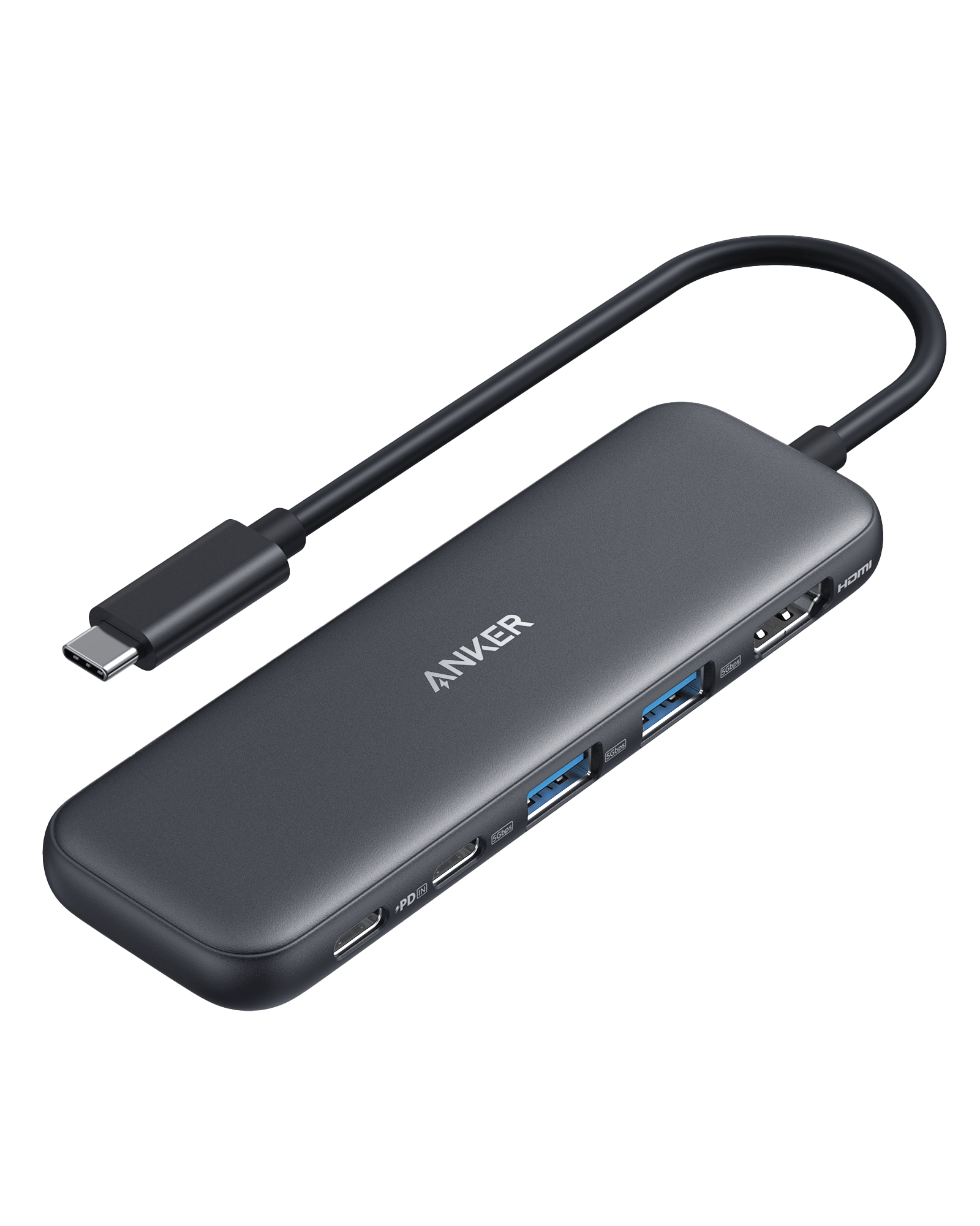 Apos Audio Anker Accessory Anker 332 USB-C Hub (5-in-1) Black