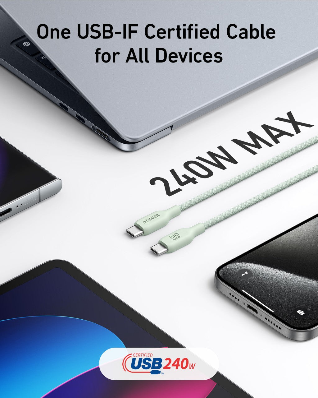 Apos Audio Anker Accessory Anker 543 USB-C to USB-C Cable (Bio-Braided)