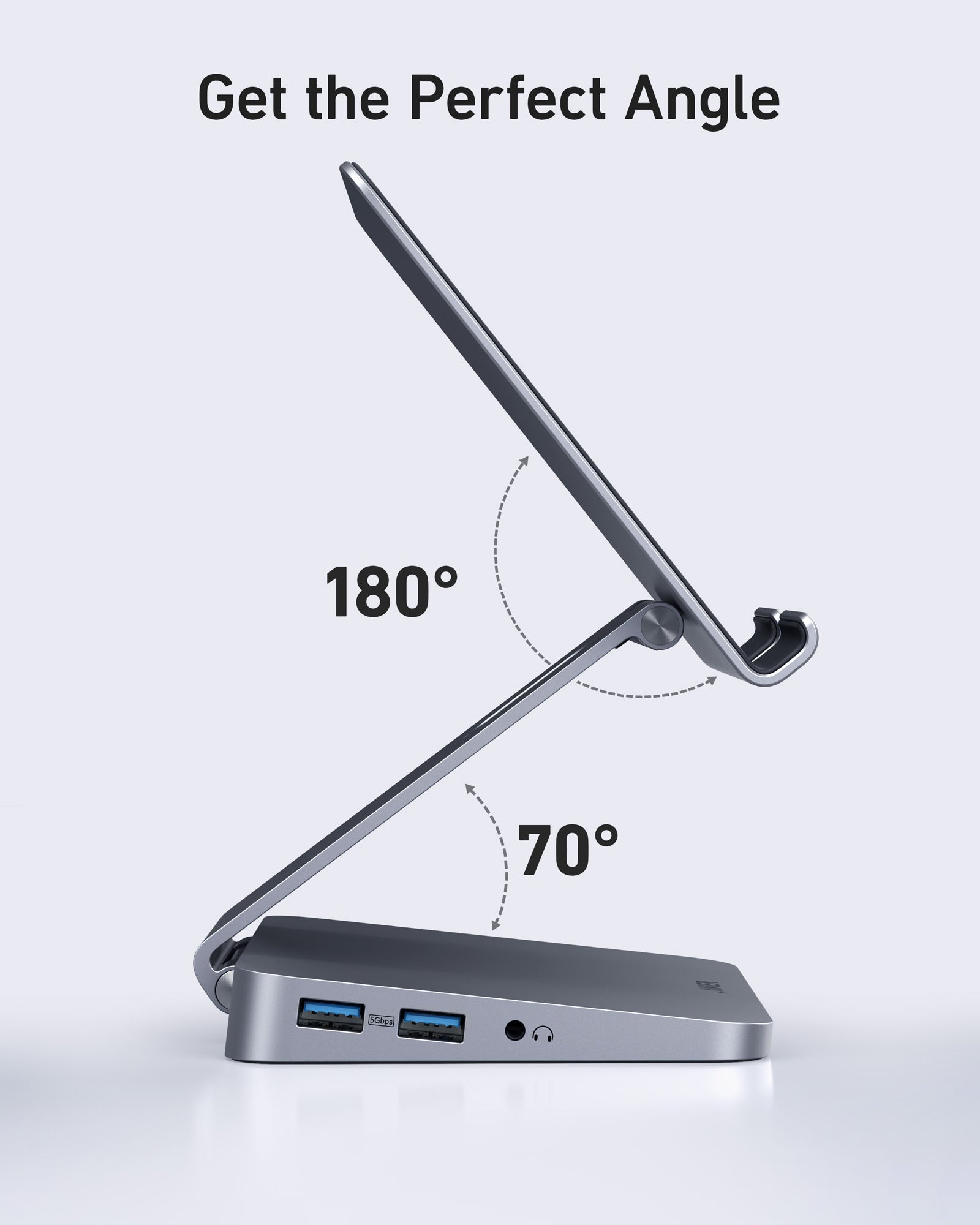Apos Audio Anker Accessory Anker 551 USB-C Hub (8-in-1, Tablet Stand) Gray