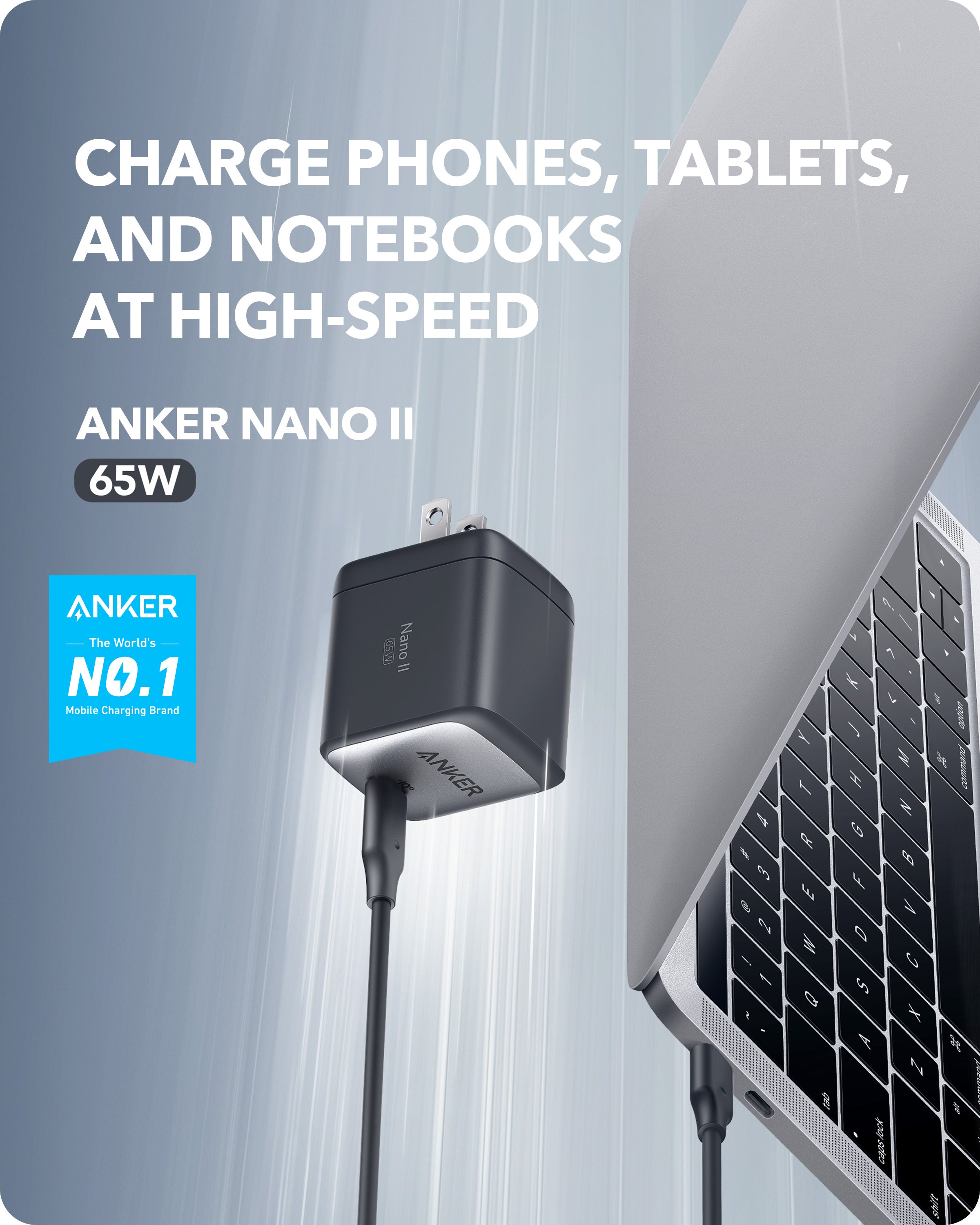Apos Audio Anker Accessory Anker 715 Charger (Nano II 65W) Black