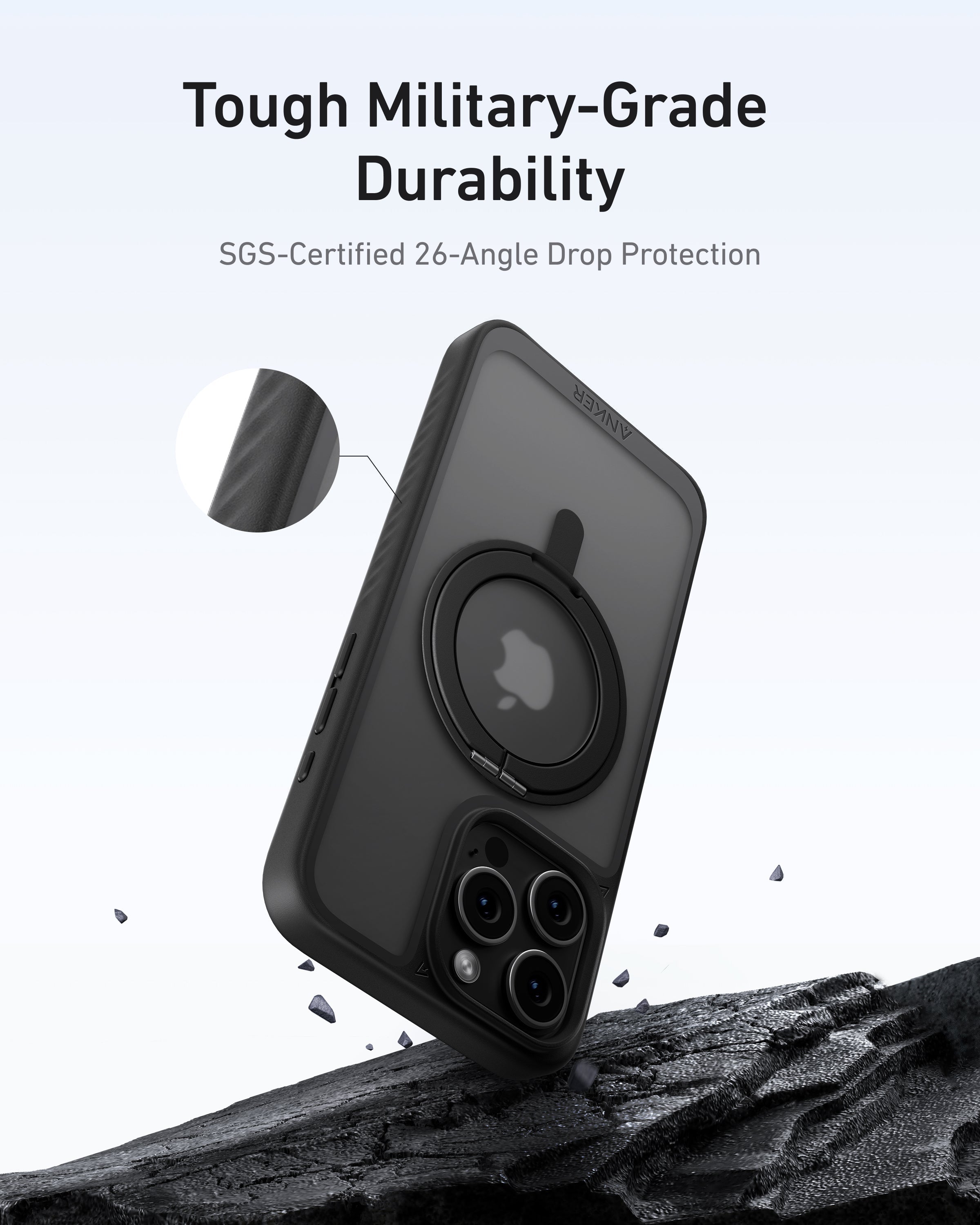 Apos Audio Anker Accessory Anker MagGo Magnetic Case with Stand (360° Ring Stand)