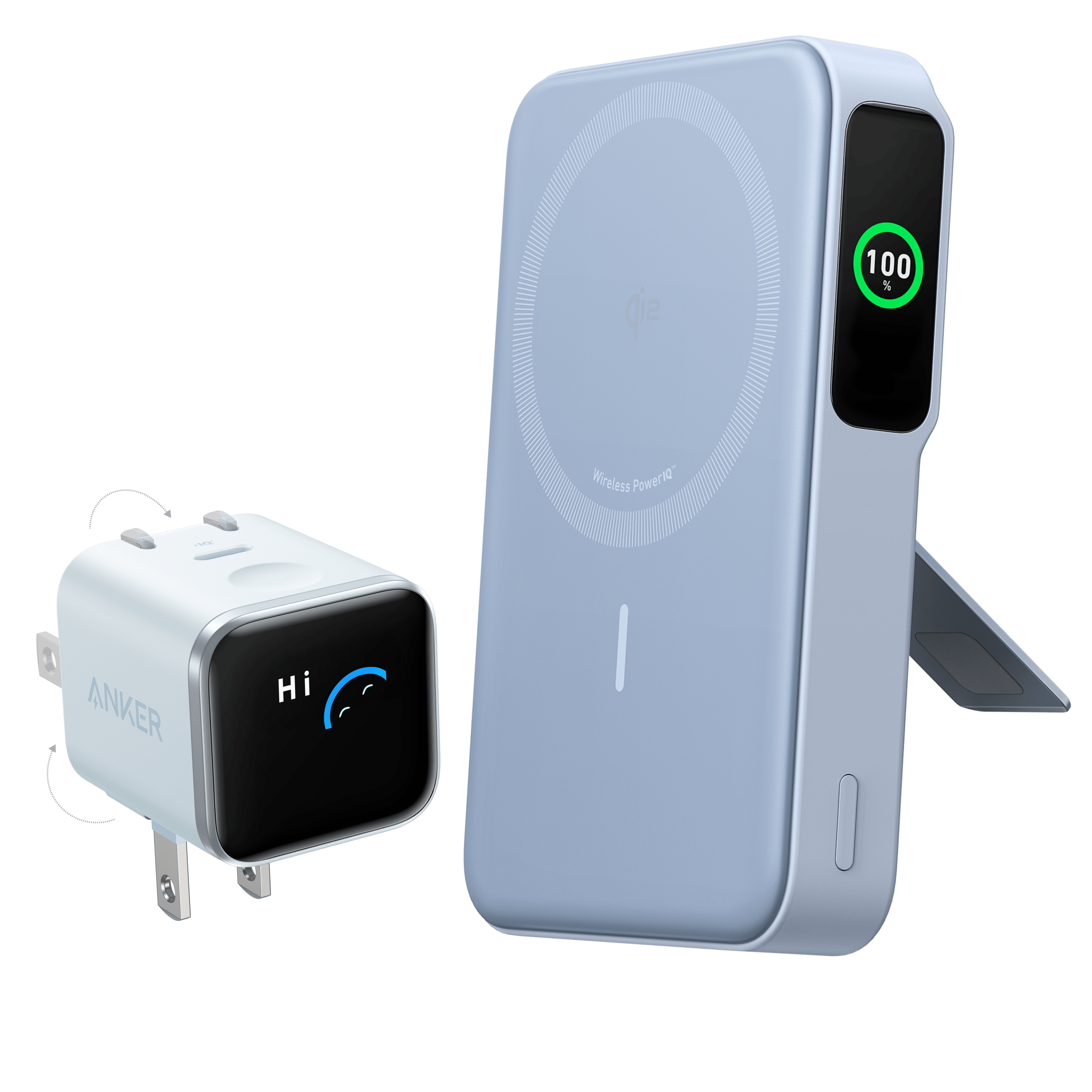 Apos Audio Anker Accessory Anker MagGo Power Bank (10K) Ice Lake Blue / 10K Power Bank + 45W Charger