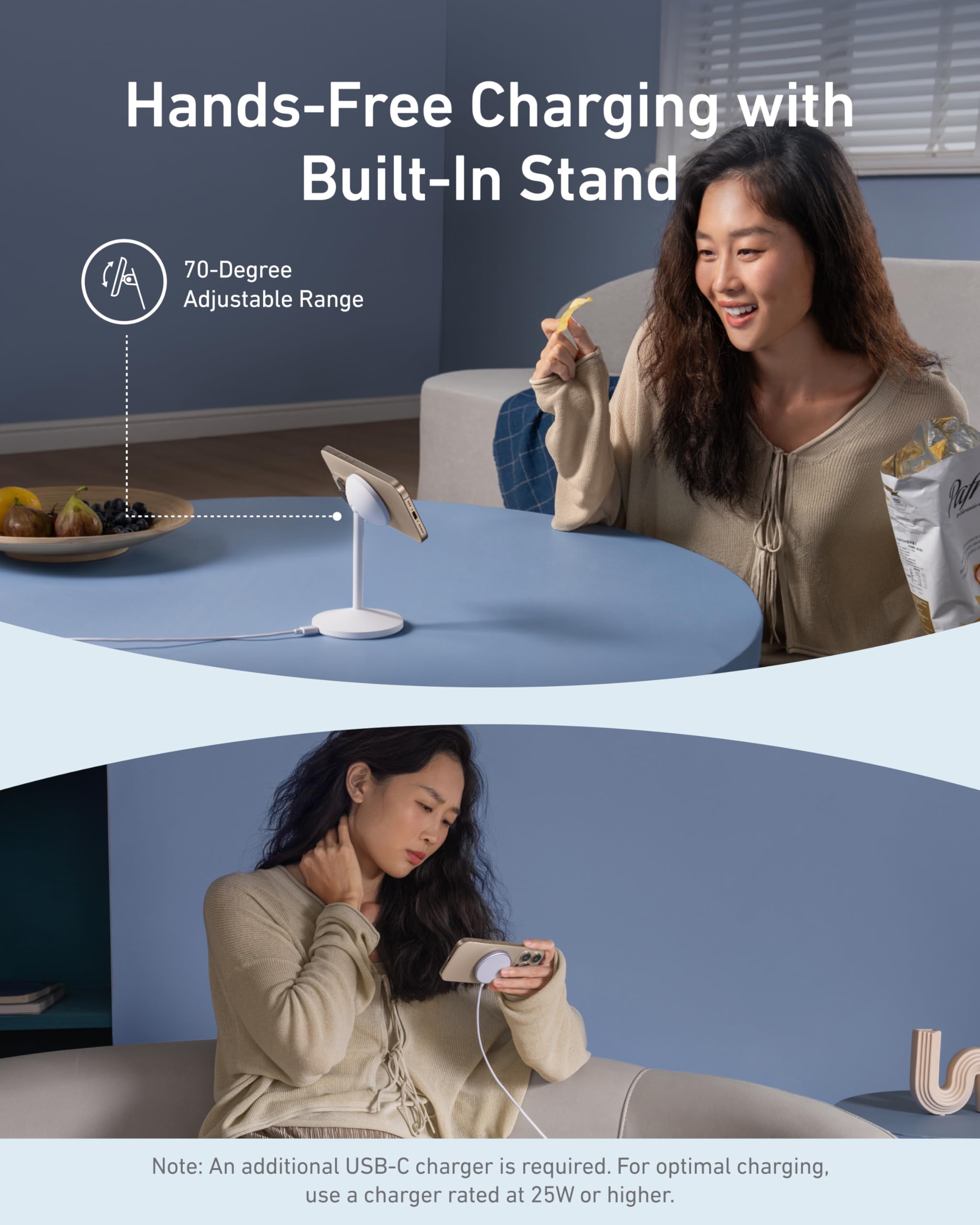 Apos Audio Anker Accessory Anker MagGo Wireless Charger (Stand) with Adapter and Cable BOA