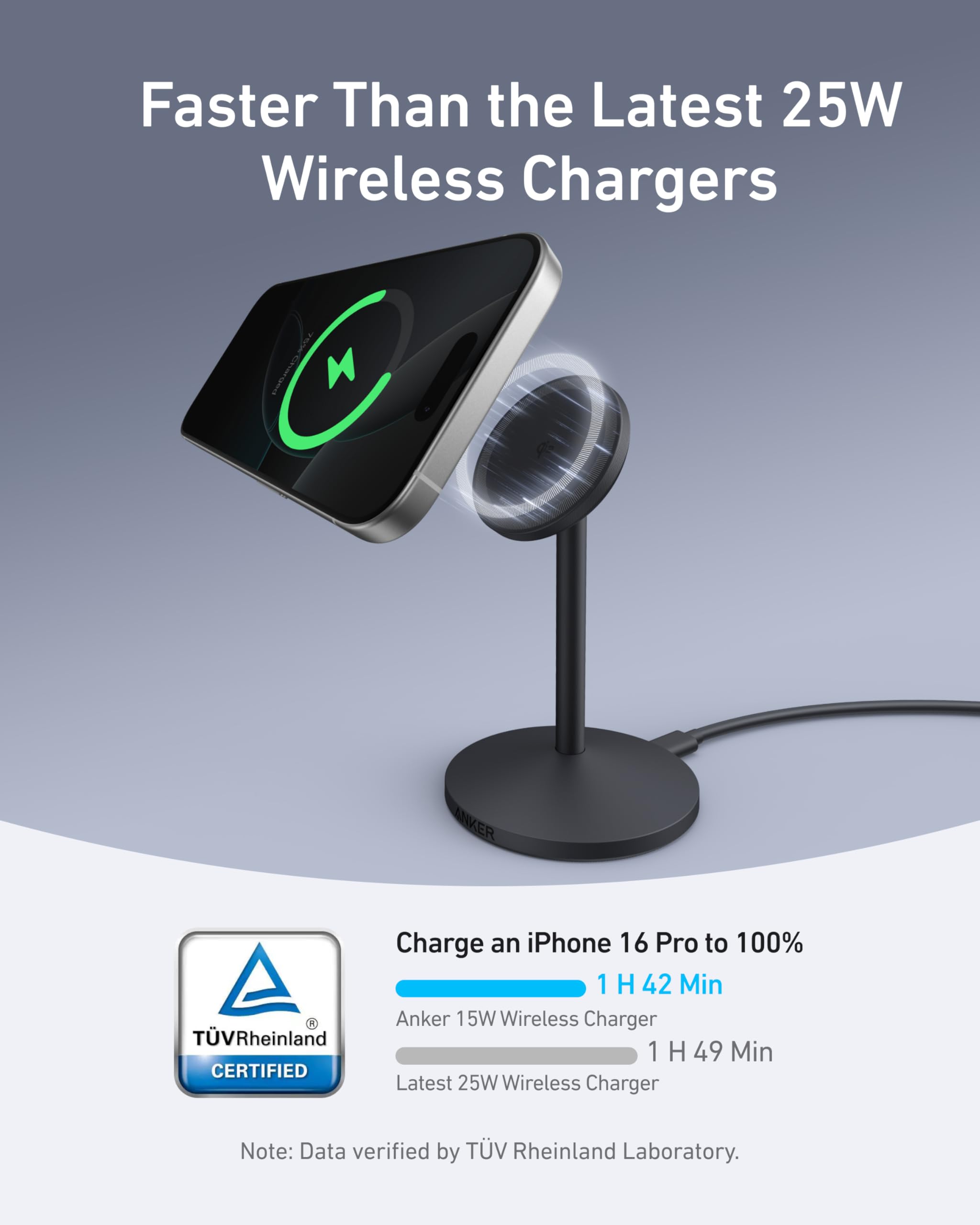 Apos Audio Anker Accessory Anker MagGo Wireless Charger (Stand) with Adapter and Cable BOA