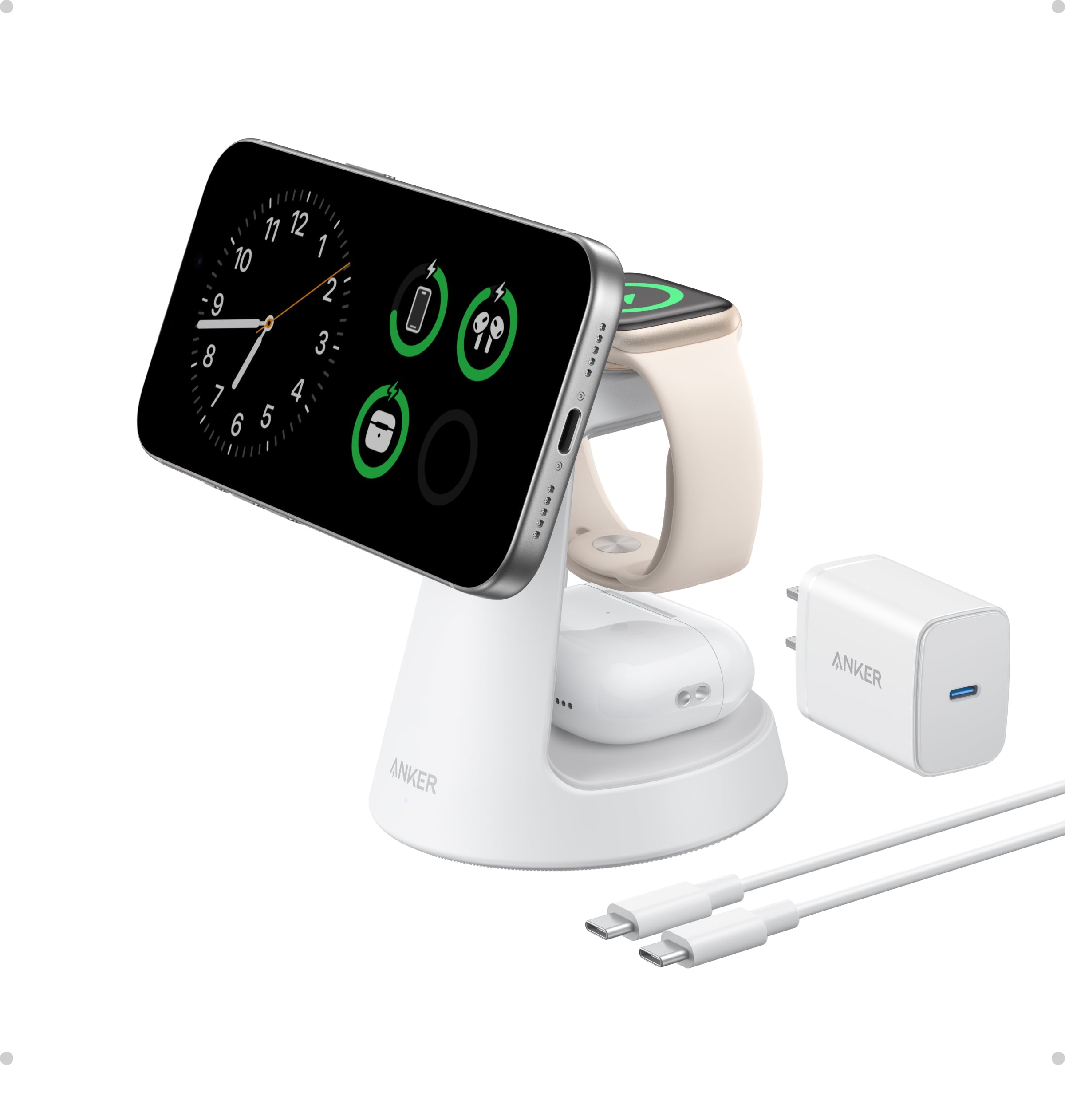 Apos Audio Anker Accessory Anker MagGo Wireless Charging Station (3-in-1, Dock Stand)