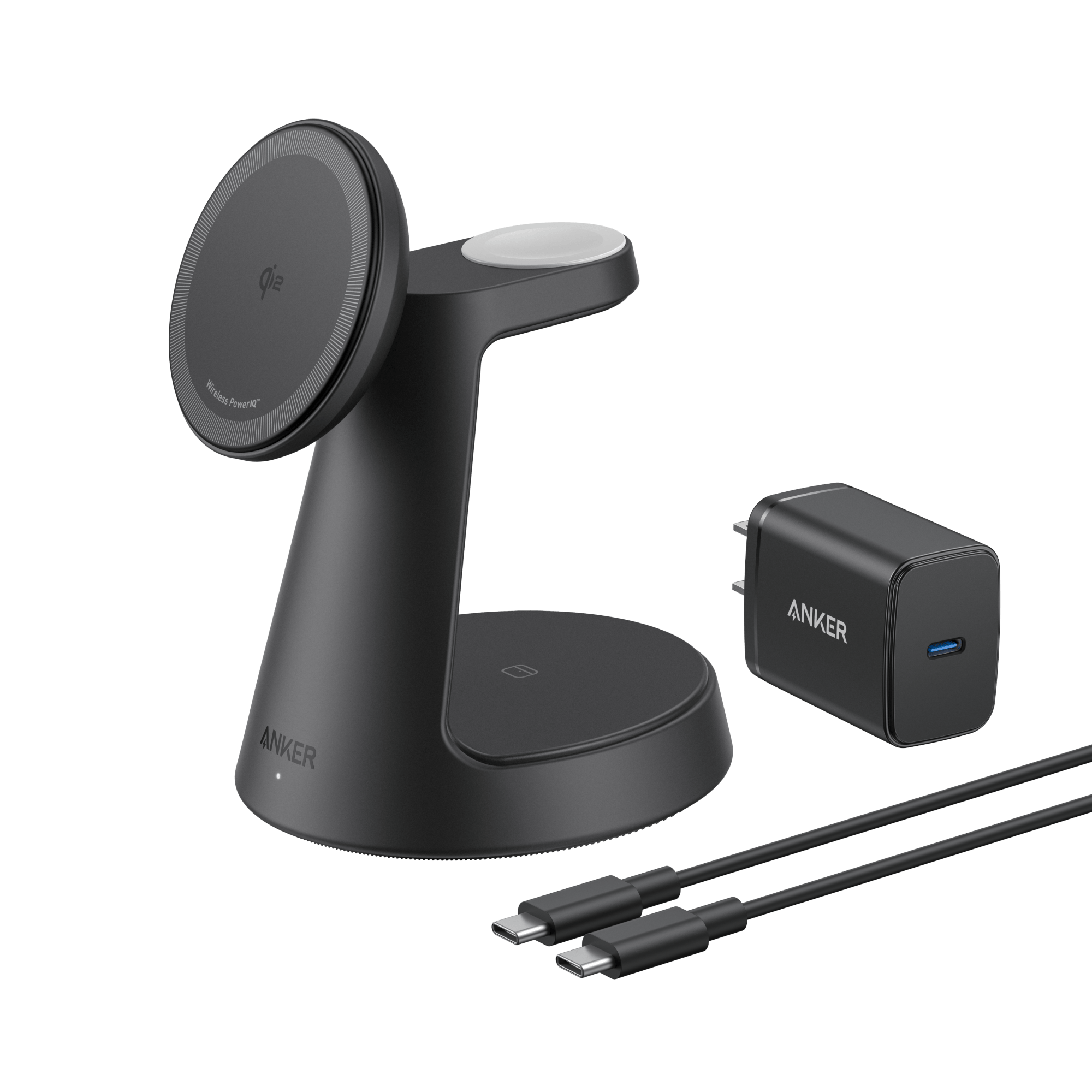Apos Audio Anker Accessory Anker MagGo Wireless Charging Station (3-in-1, Dock Stand) Black