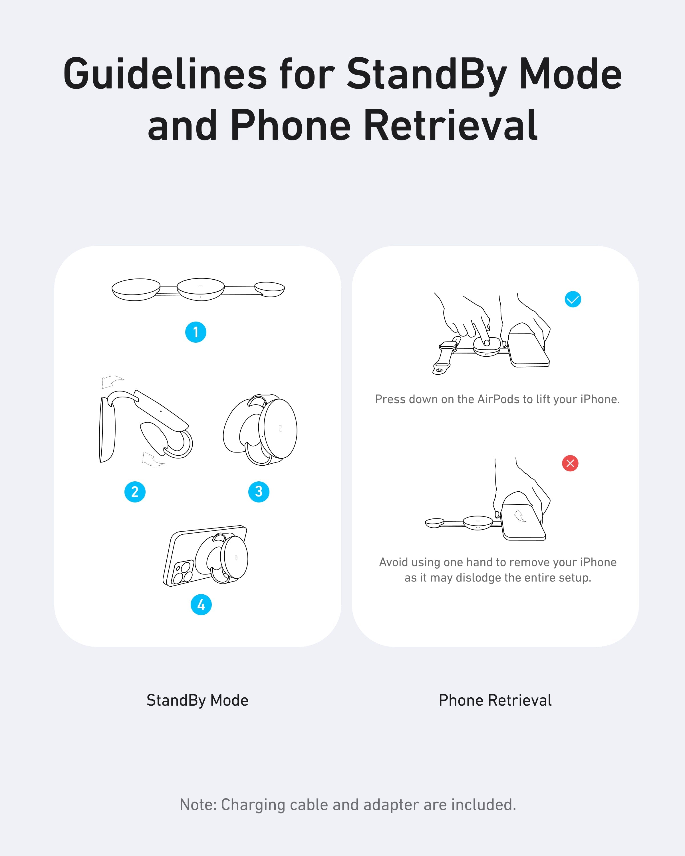 Apos Audio Anker Accessory Anker MagGo Wireless Charging Station (3-in-1, Foldable Pad)