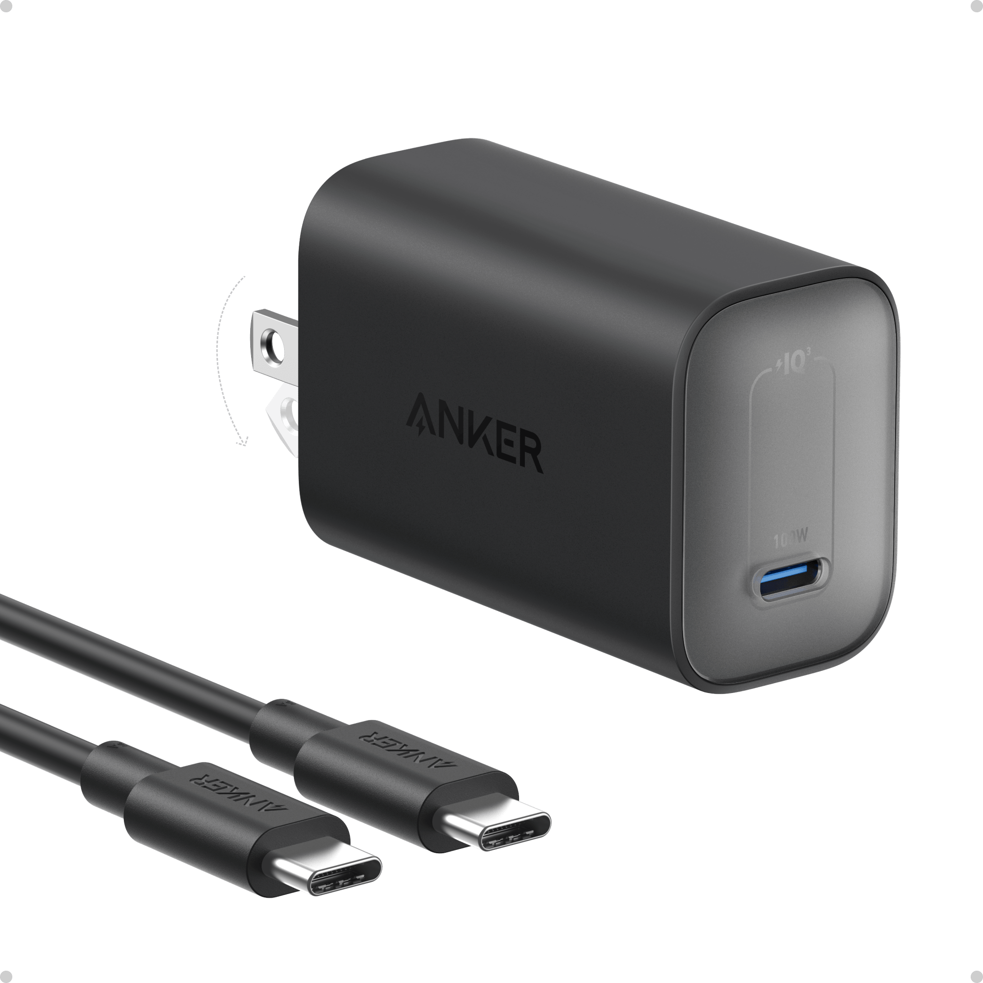 Apos Audio Anker Accessory Anker Nano Charger (100W) with USB-C Cable Black Stone