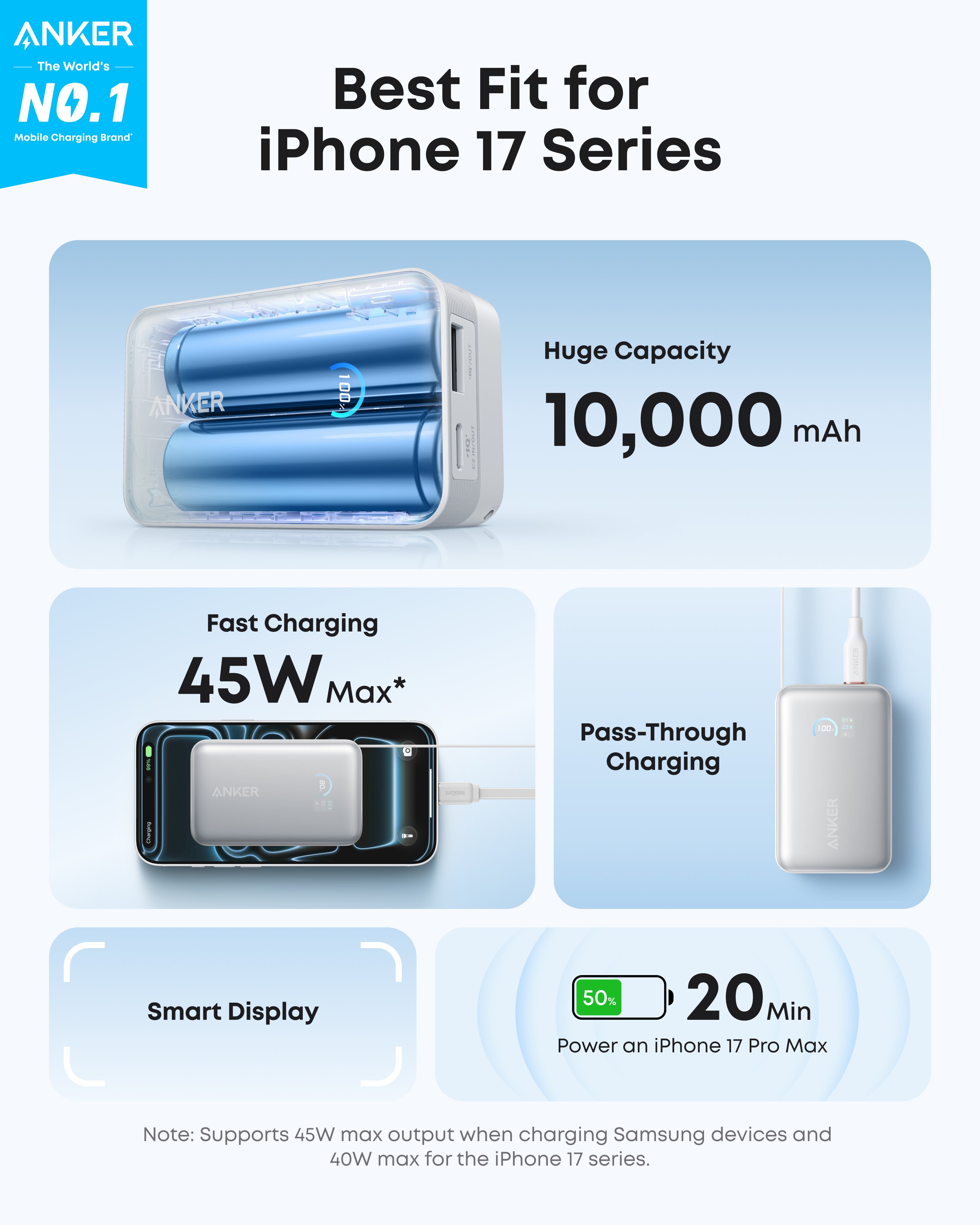 Apos Audio Anker Accessory Anker Nano Power Bank (10K, 45W, Built-In Retractable USB-C Cable)