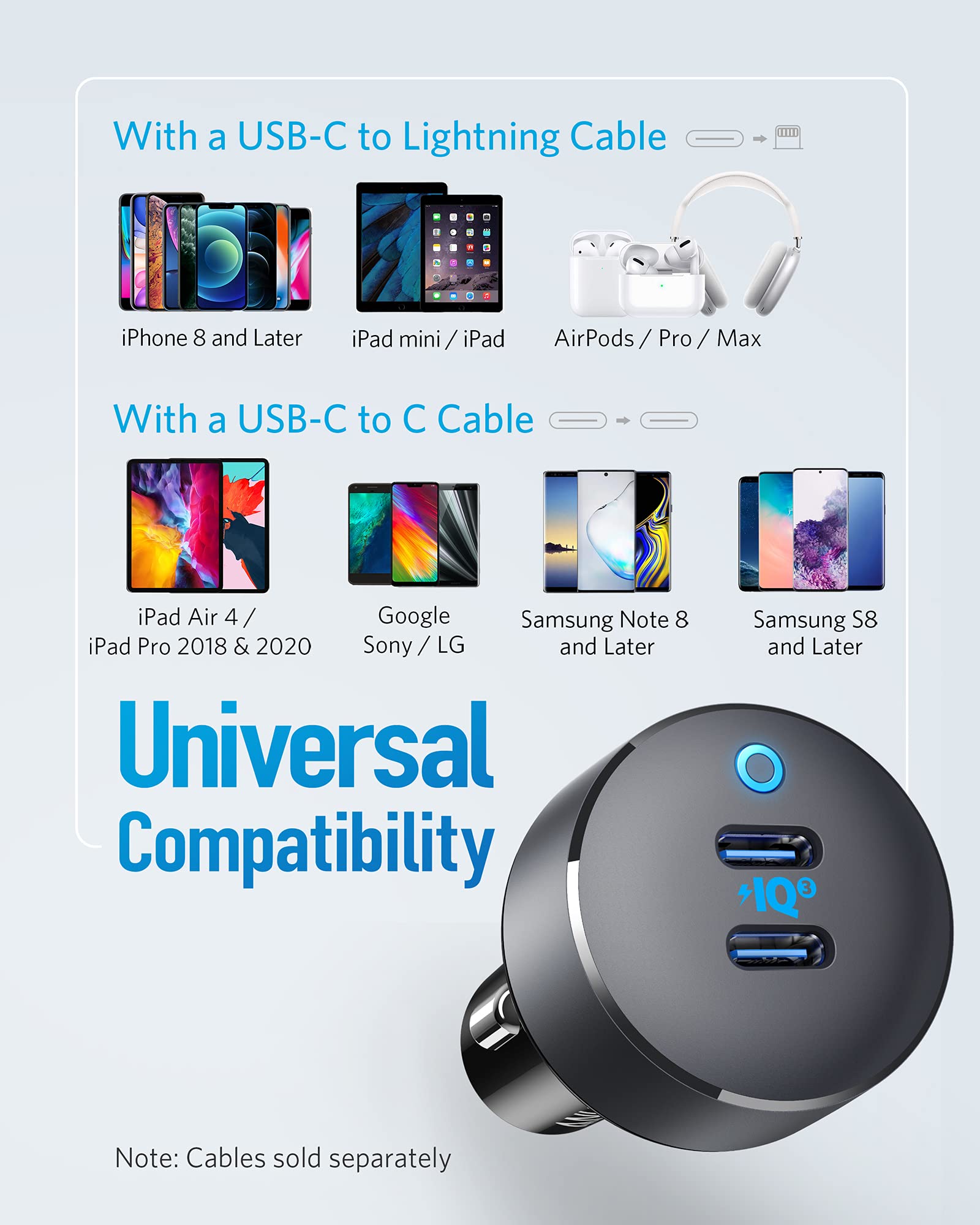 Apos Audio Anker Accessory Anker PowerDrive III Duo USB-C Car Charger