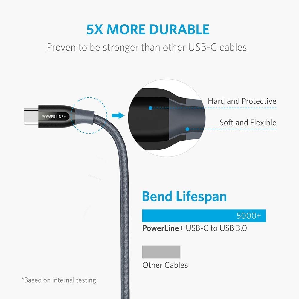 Apos Audio Anker Accessory Anker Powerline+ USB C to USB 3.0 Cable (3 ft, 6 ft)