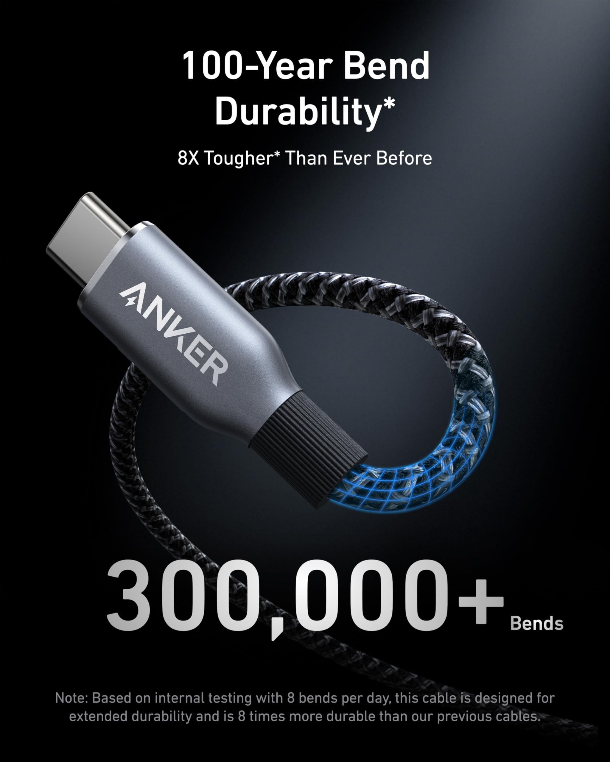 Apos Audio Anker Accessory Anker Prime USB-C to USB-C Cable (240W, Upcycled-Braided)
