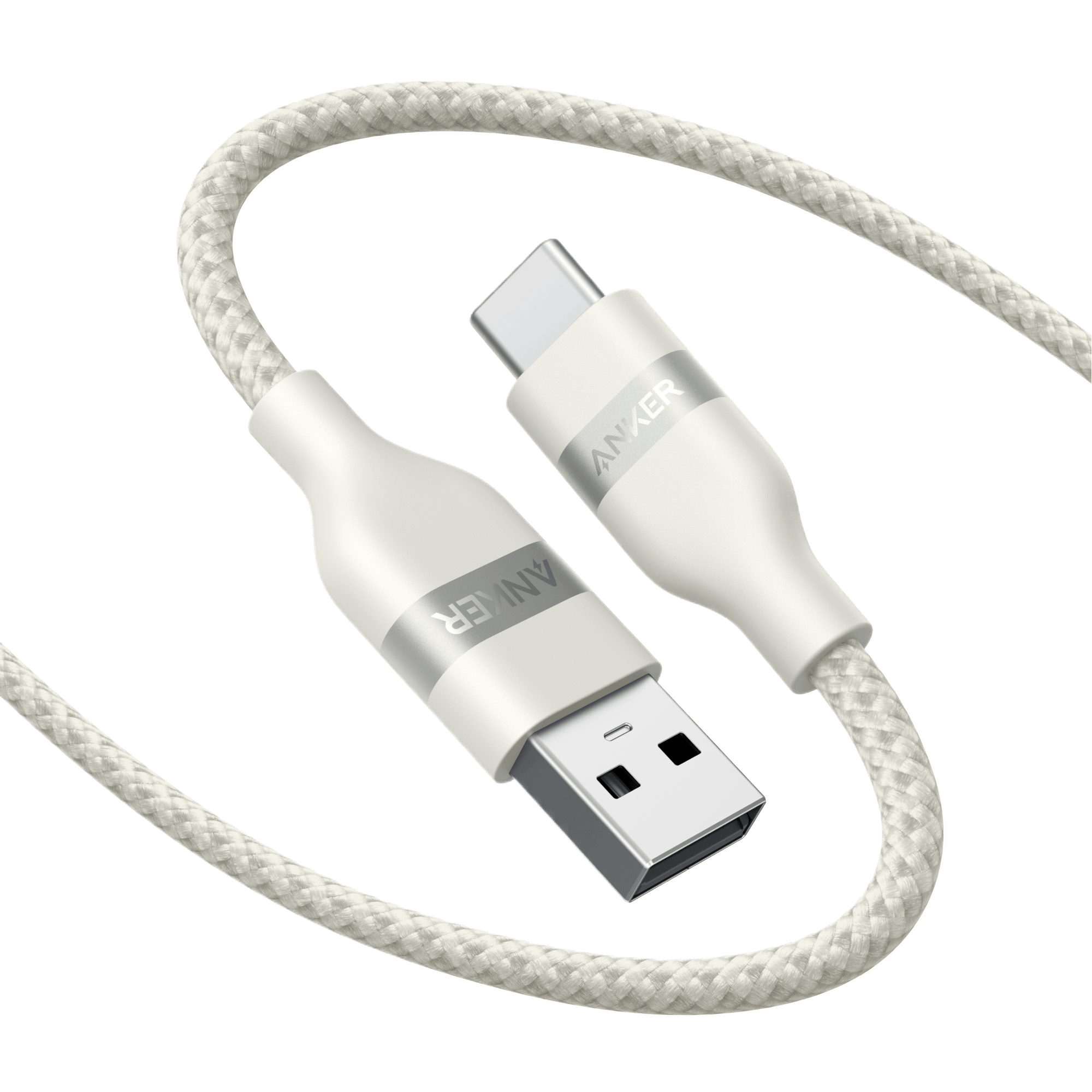 Apos Audio Anker Accessory Anker USB-A to USB-C Cable (3 ft/6 ft, Upcycled-Braided) White / 6 ft
