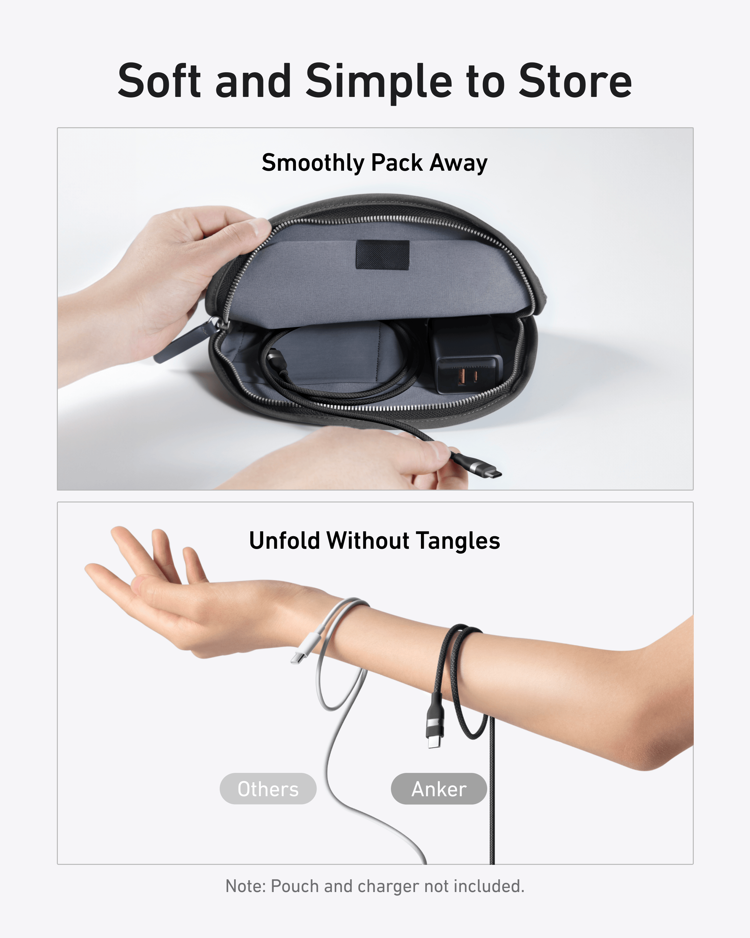 Apos Audio Anker Accessory Anker USB-C to USB-C Cable (3 ft / 6 ft, 240W, Upcycled-Braided)