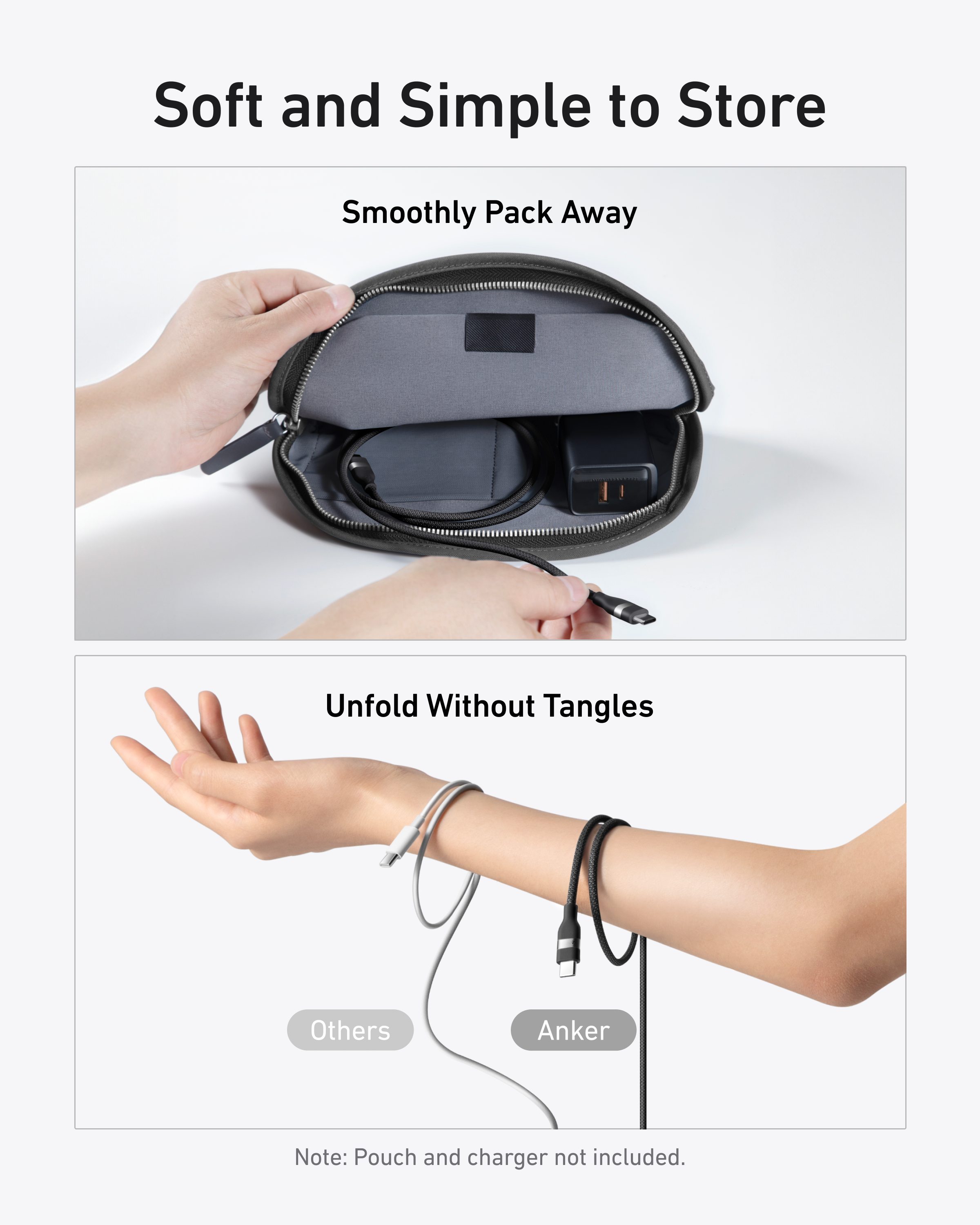 Apos Audio Anker Accessory Anker USB-C to USB-C Cable (3 ft / 6 ft, 240W, Upcycled-Braided)