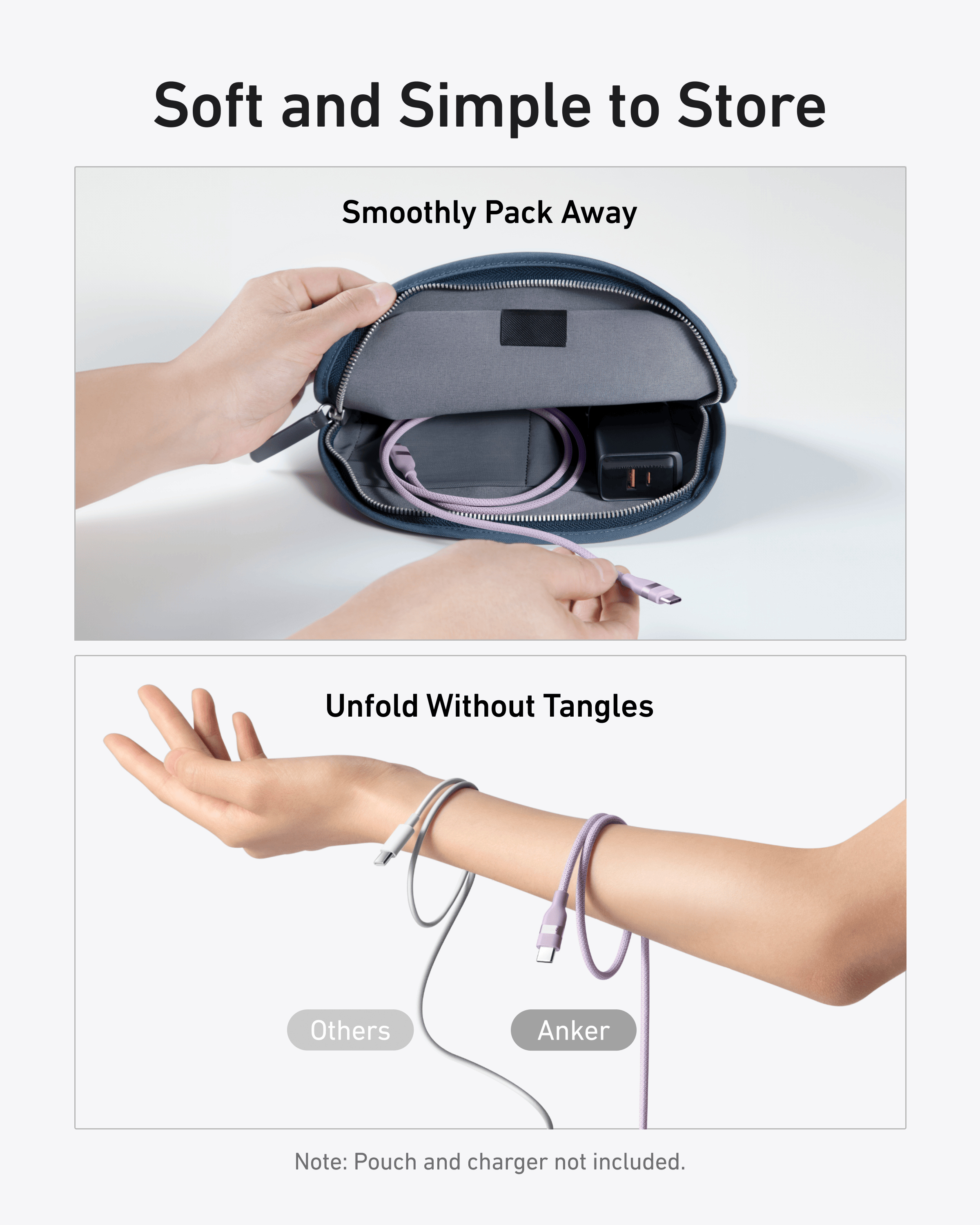 Apos Audio Anker Accessory Anker USB-C to USB-C Cable (3 ft / 6 ft, 240W, Upcycled-Braided)