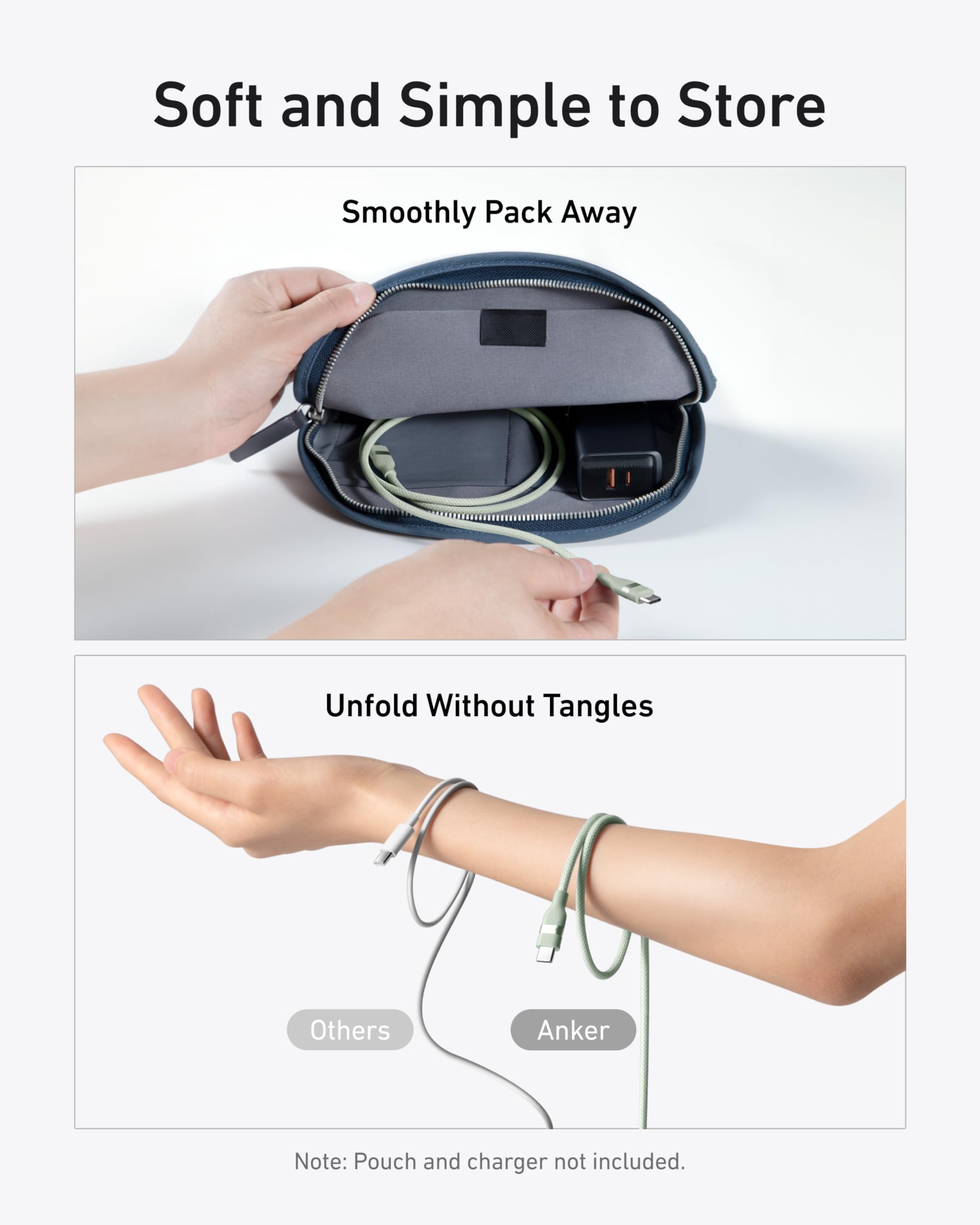 Apos Audio Anker Accessory Anker USB-C to USB-C Cable (3 ft / 6 ft, 240W, Upcycled-Braided)