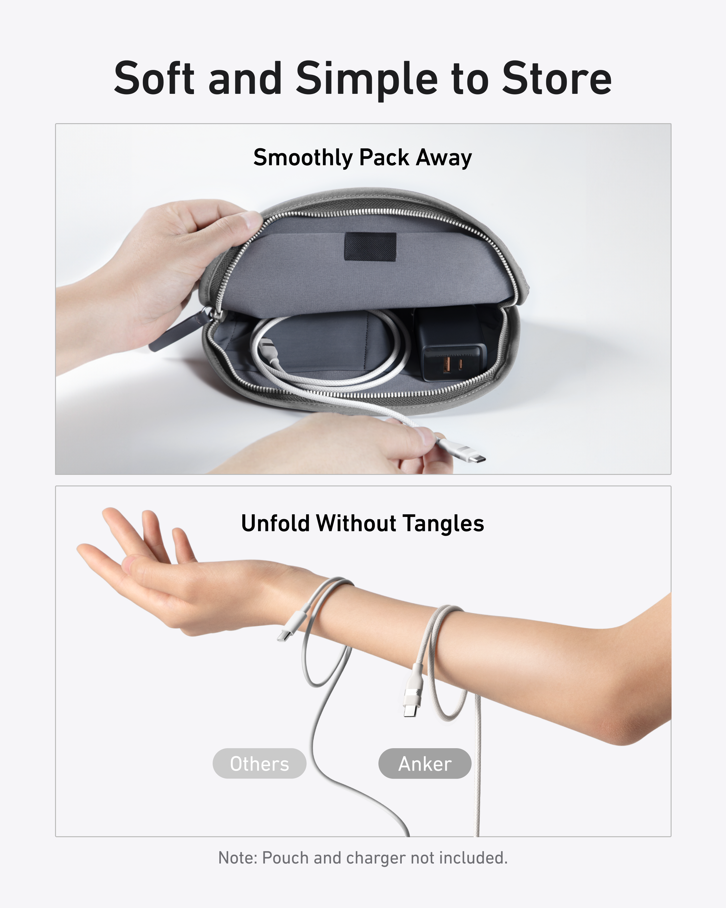 Apos Audio Anker Accessory Anker USB-C to USB-C Cable (3 ft / 6 ft, 240W, Upcycled-Braided)