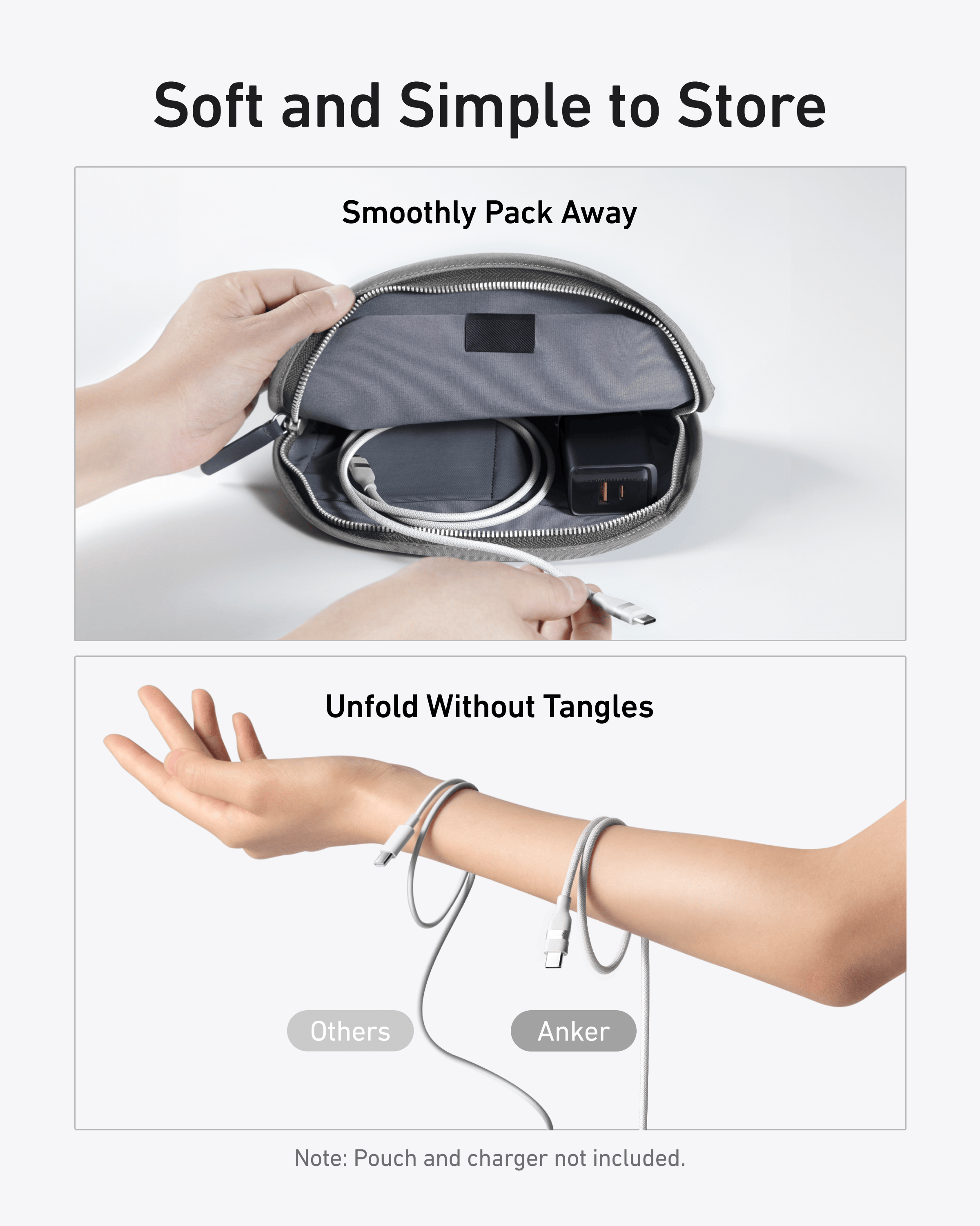 Apos Audio Anker Accessory Anker USB-C to USB-C Cable (3 ft / 6 ft, 240W, Upcycled-Braided)