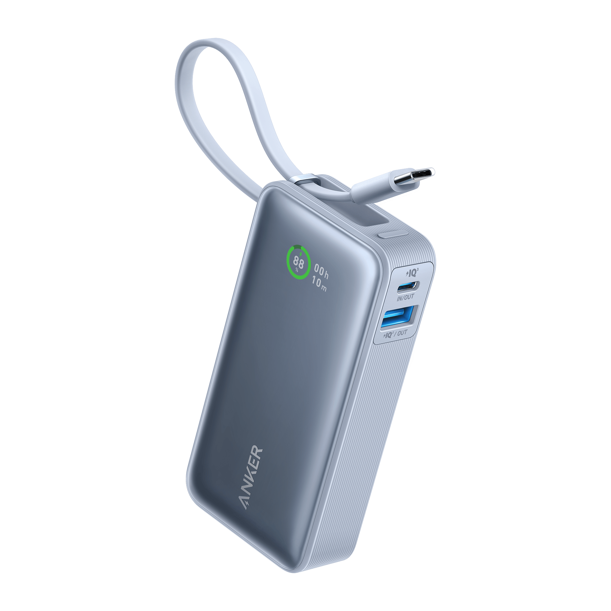Apos Audio Anker charging only Anker Nano Power Bank (30W, Built-In USB-C Cable) Ice Lake Blue