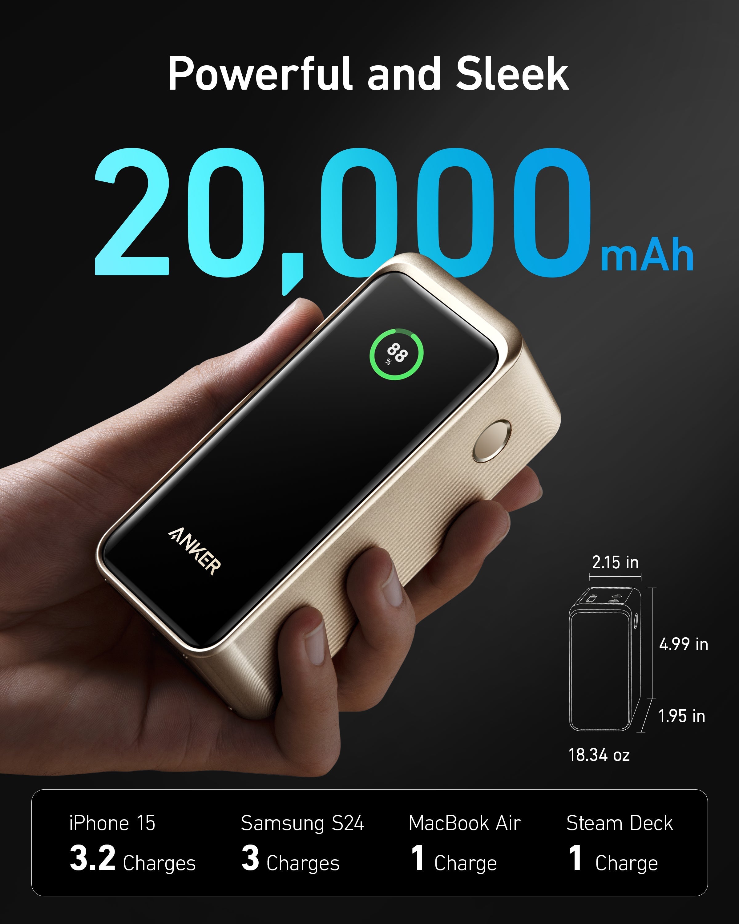 Apos Audio Anker charging only Anker Prime Power Bank (20K, 200W)