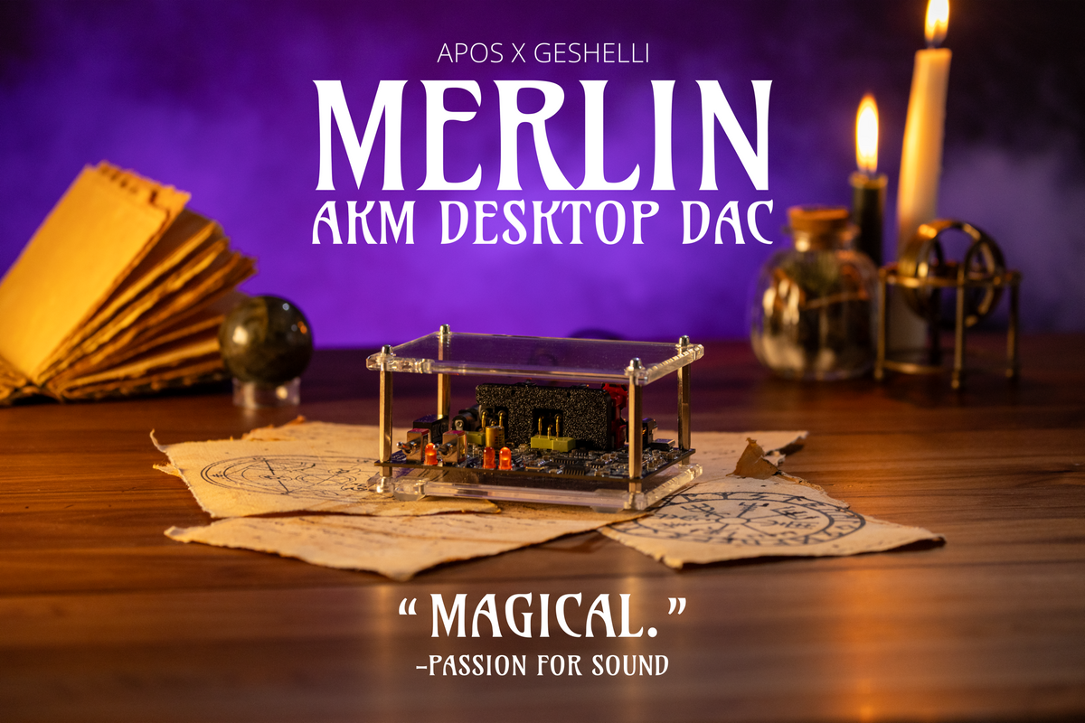 Apos Audio Apos DAC (Digital-to-Analog Converter) Apos x Geshelli Merlin AKM Desktop DAC