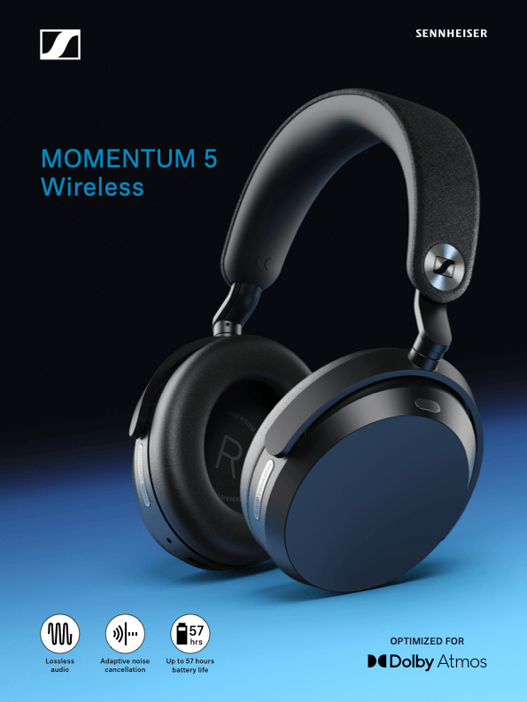 Sennheiser Momentum 5 Wireless Over-Ear ANC Headphones