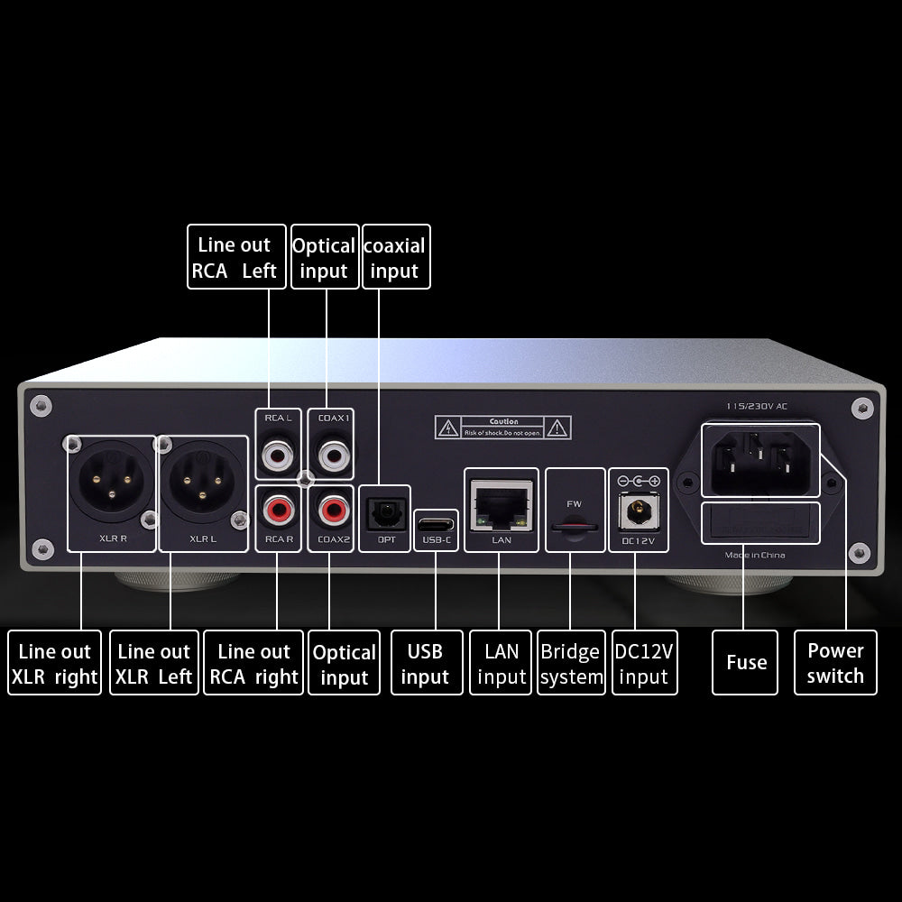Apos Audio Audalytic Streaming Media Player Adualytic AH90 Streamer/DAC/Headphone Amp