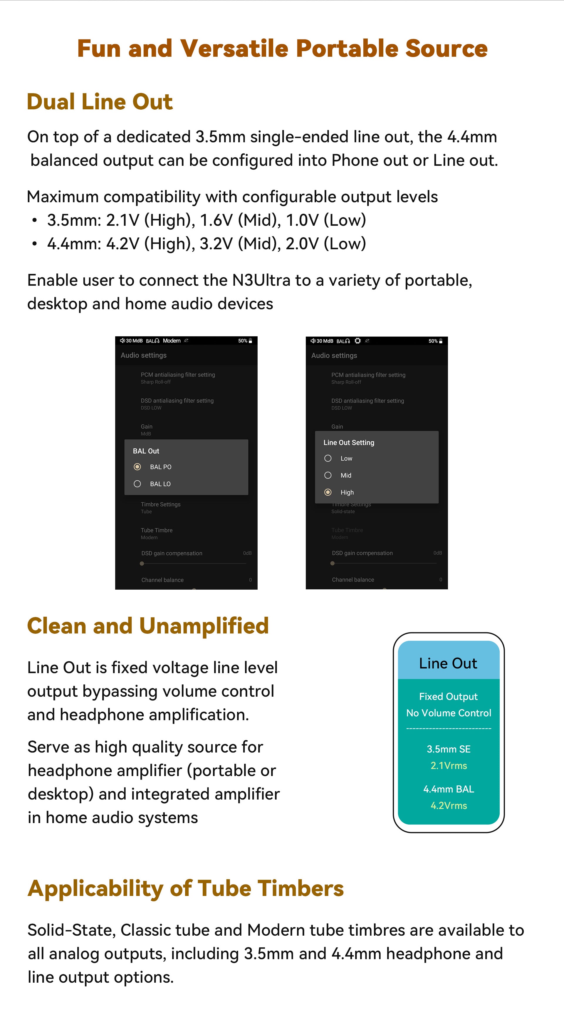 Apos Audio Cayin DAP (Digital Audio Player) Cayin N3Ultra Triple Timbre Digital Audio Player