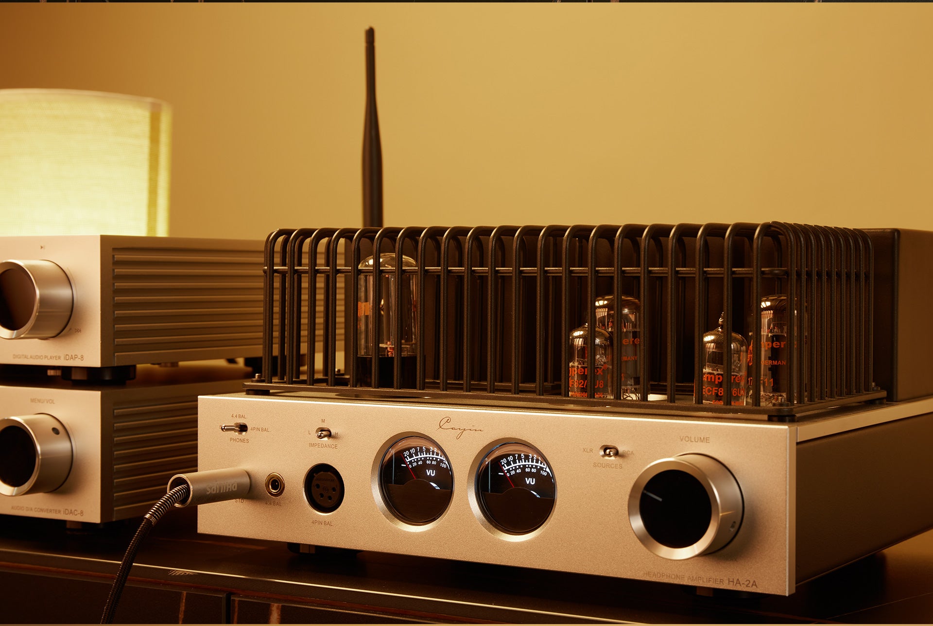 Apos Audio Cayin Headphone Amp (Tube) Cayin HA-2A Desktop Tube Headphone Amplifier